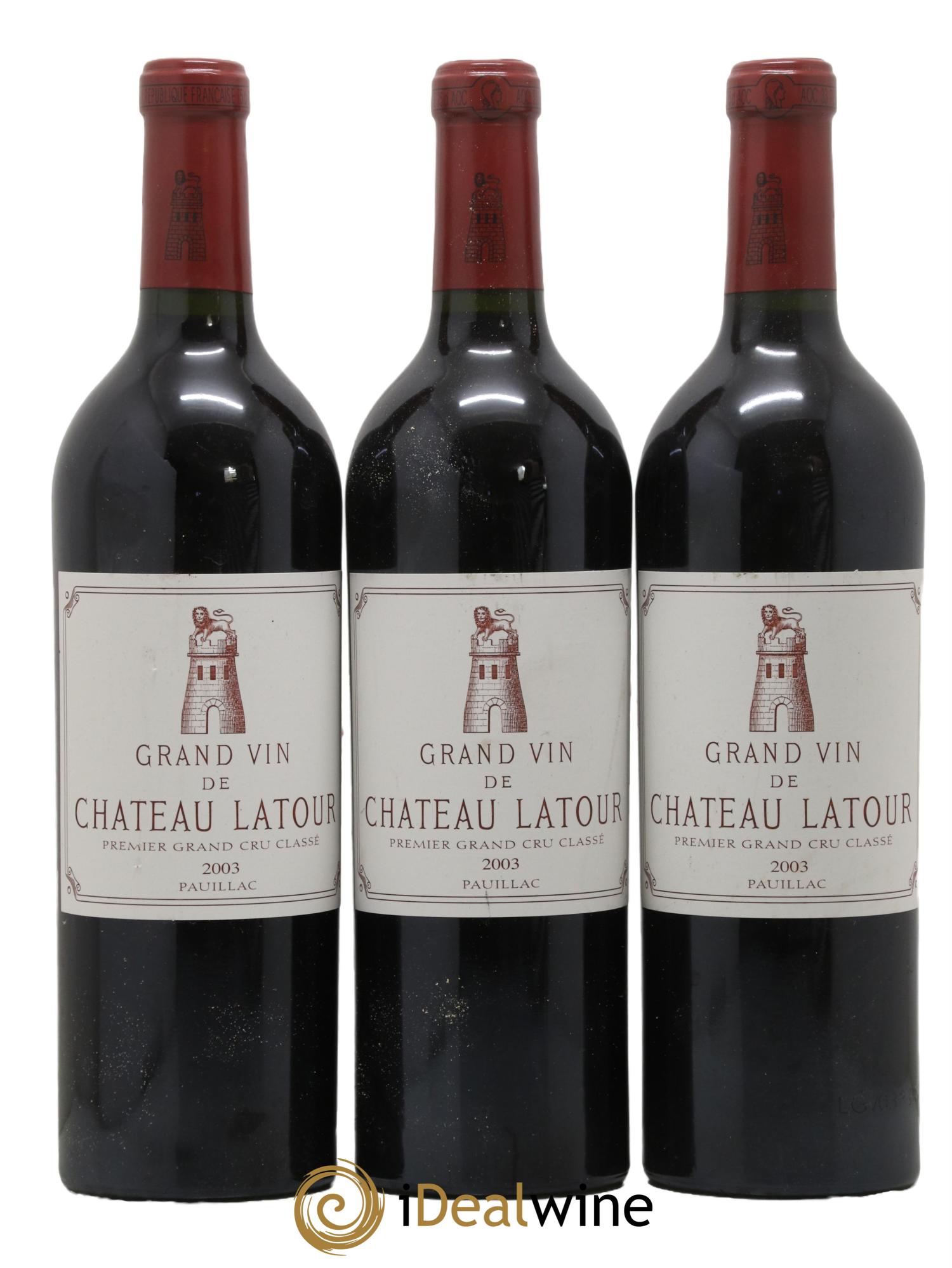 Château Latour 1er Grand Cru Classé 2003 - Posten von 3 Flaschen - 0