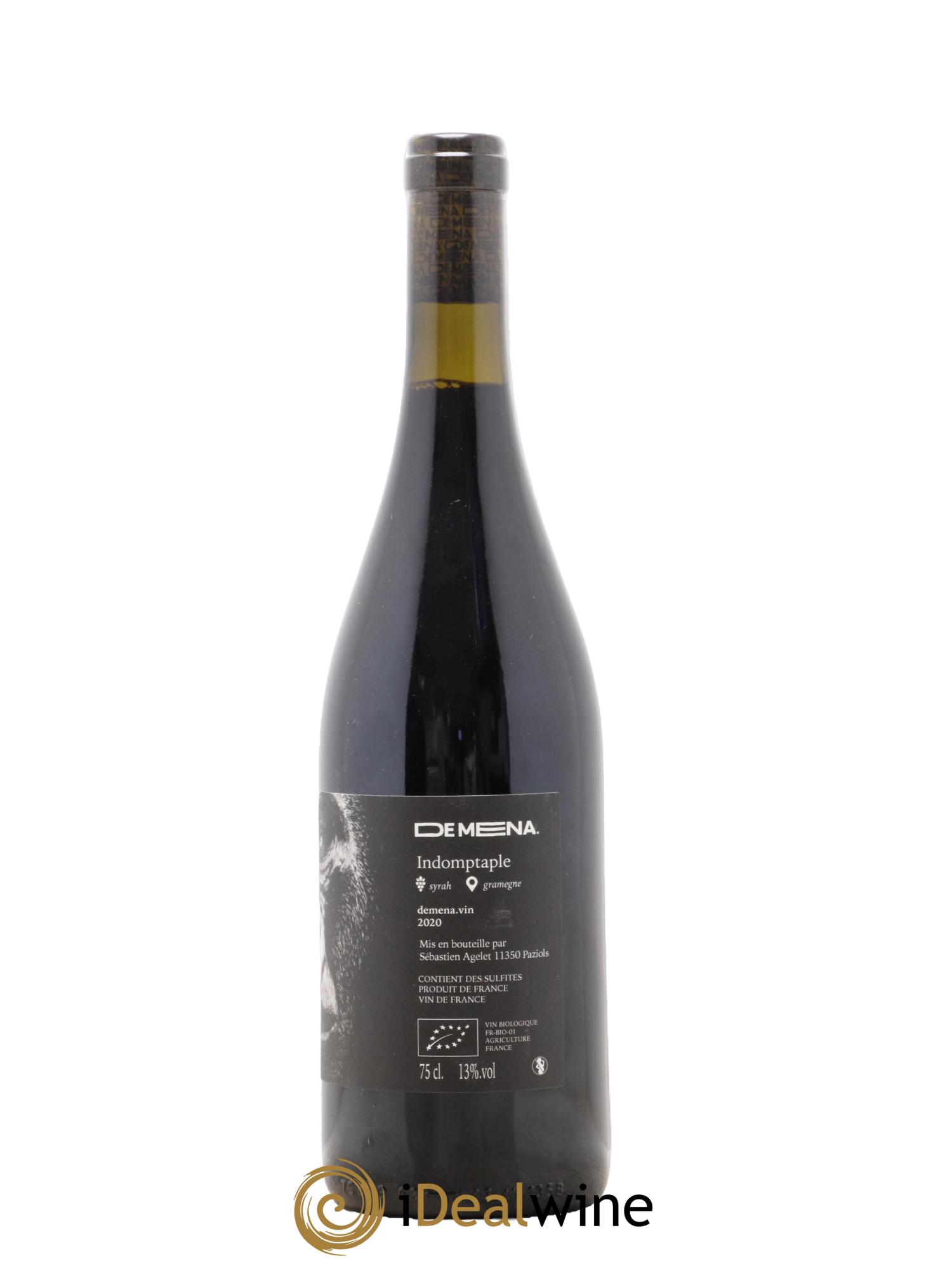 Vin de France L'Indomptable De Mena Sébastien Agelet 2020 - Posten von 1 Flasche - 1