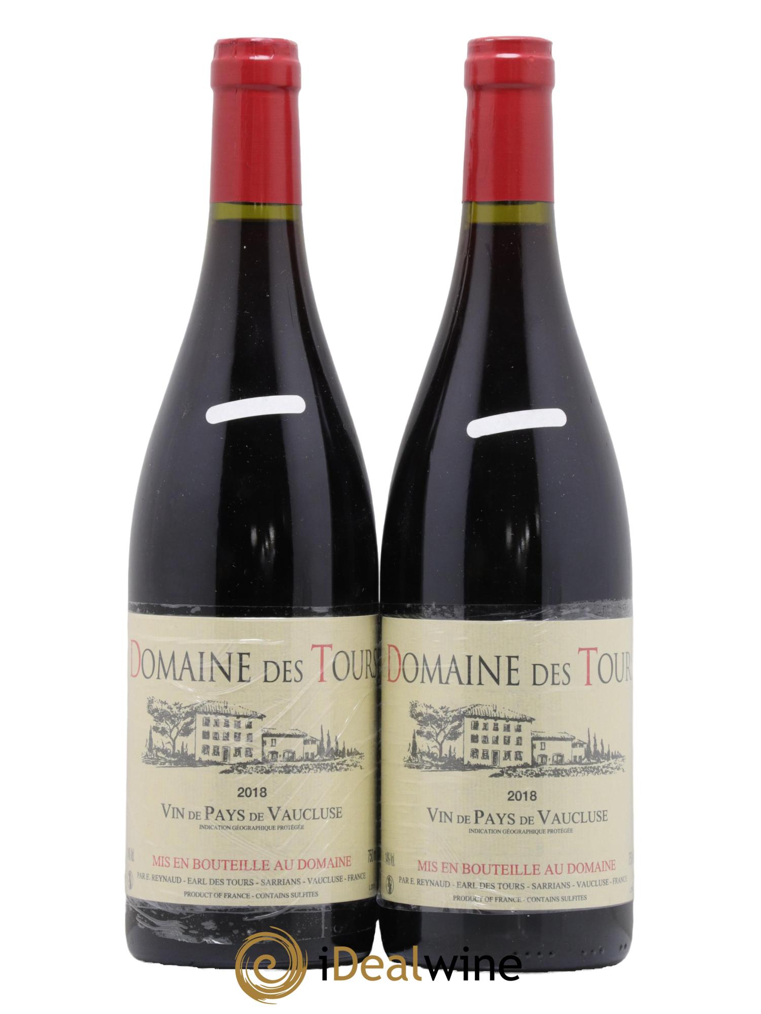 IGP Vaucluse (Vin de Pays de Vaucluse) Domaine des Tours Emmanuel Reynaud  2018 - Lot of 2 bottles - 0