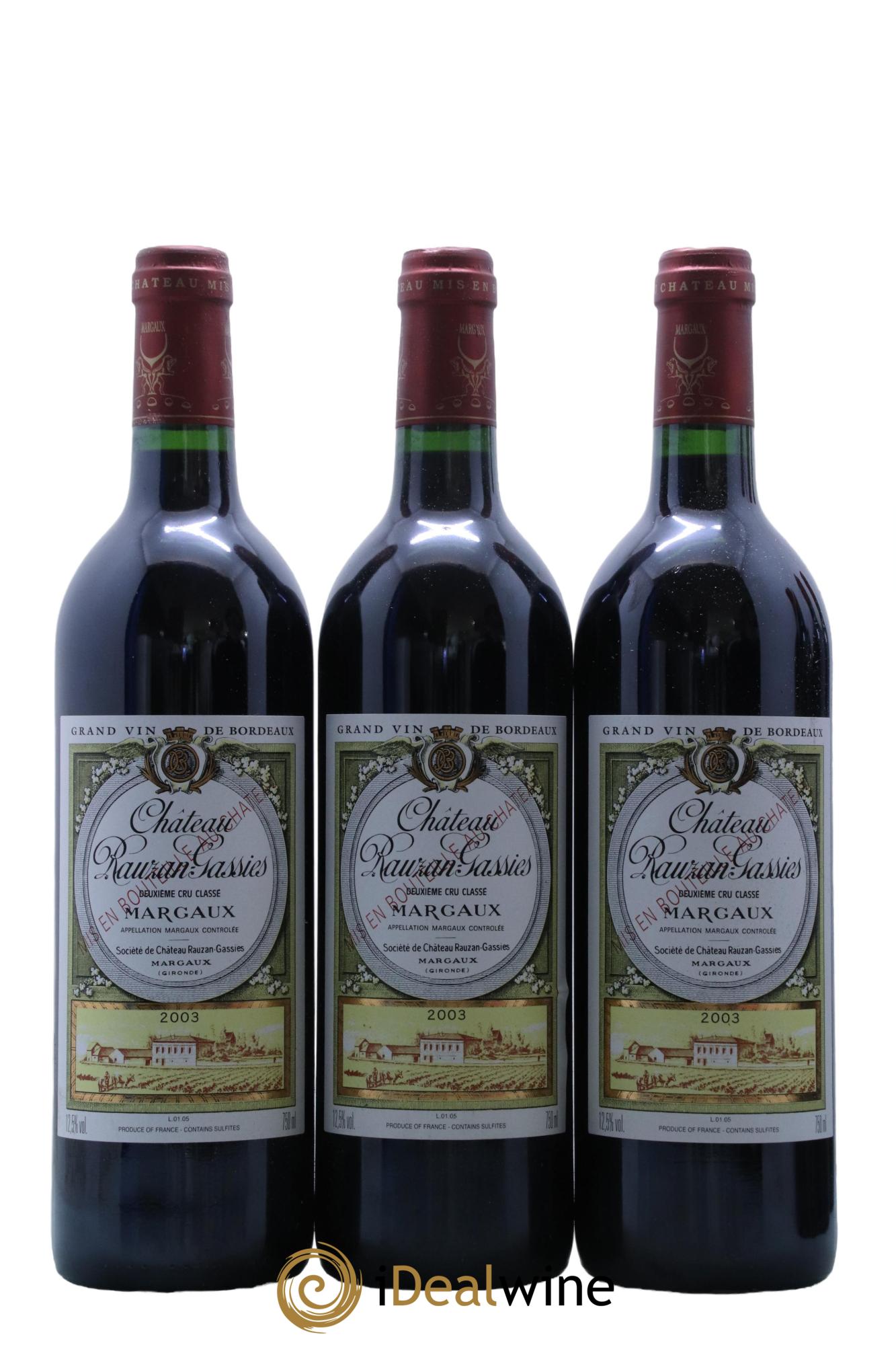 Château Rauzan-Gassies 2ème Grand Cru Classé  2003 - Lot of 12 bottles - 3