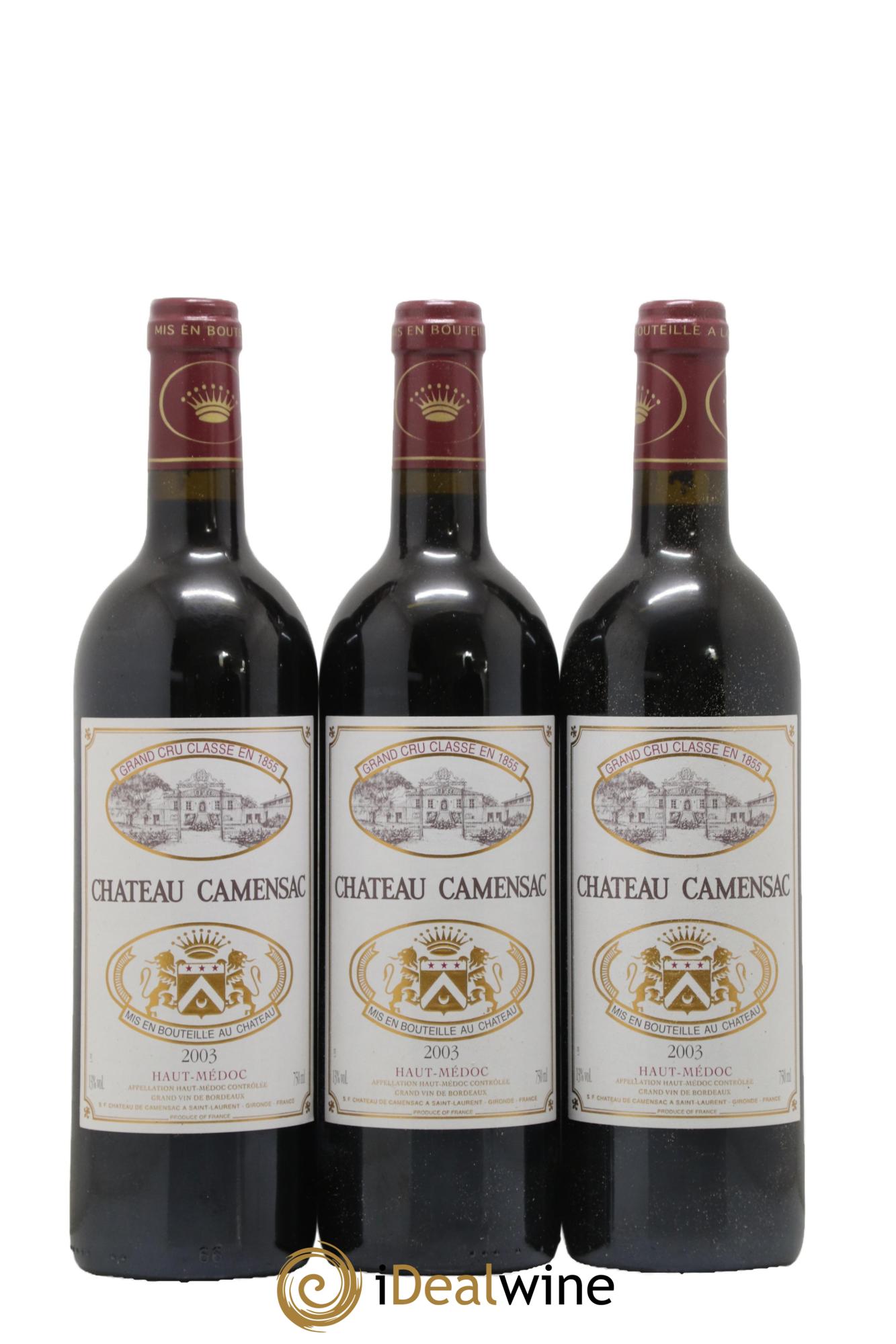 Château Camensac 5ème Grand Cru Classé 2003 - Posten von 6 Flaschen - 2