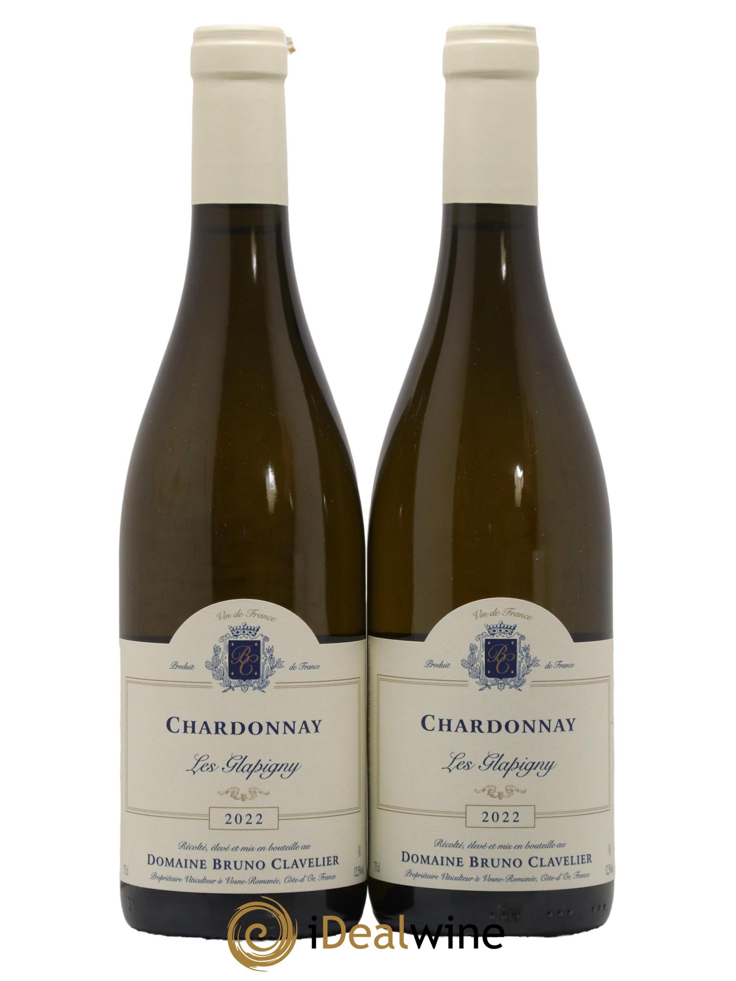 Bourgogne Chardonnay Les Glapigny Domaine Bruno Clavelier 2022 - Lot of 2 bottles - 0