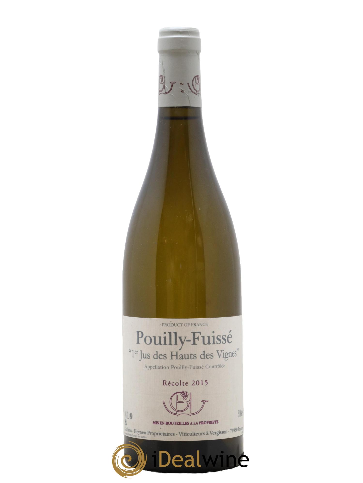 Pouilly-Fuissé 1er Jus des Haut des Vignes Guffens-Heynen 2015 - Lot de 1 bouteille - 0