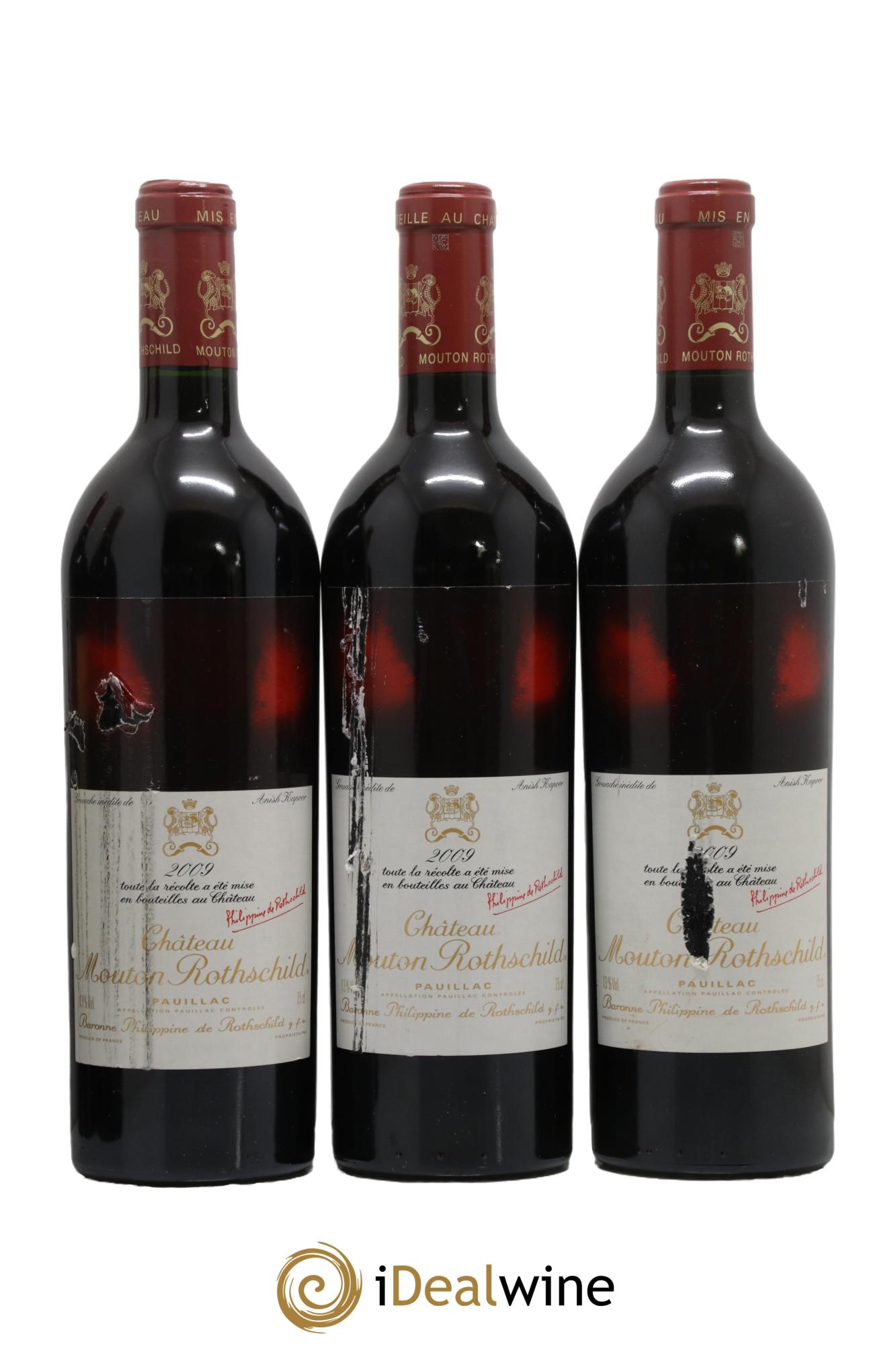 Château Mouton Rothschild 1er Grand Cru Classé 2009 - Lotto di 3 bottiglie - 0