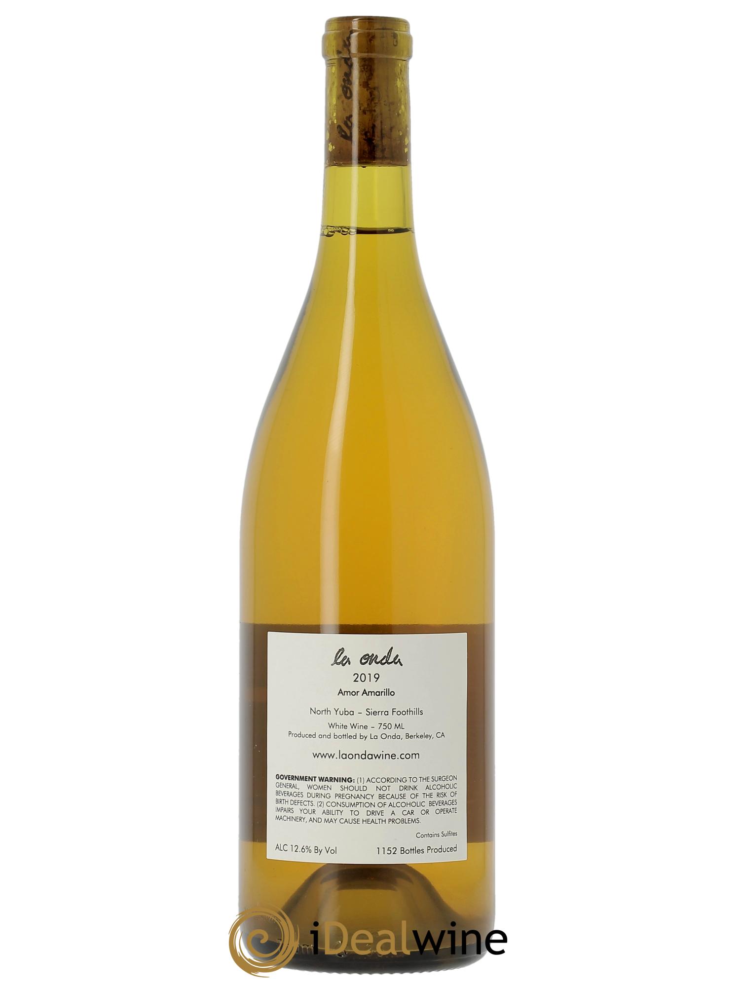 North Yuba La Onda Amor Amarillo Blanco   2019 - Lot de 1 bouteille - 1