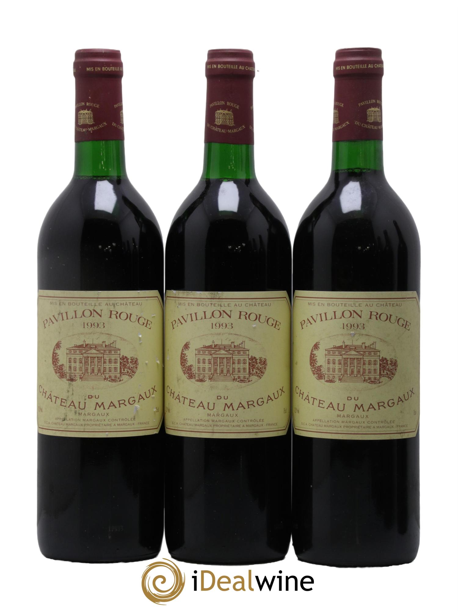 Pavillon Rouge du Château Margaux Second Vin 1993 - Lot de 3 bouteilles - 0