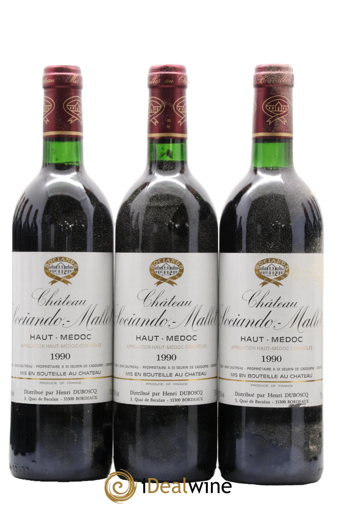 Château Sociando Mallet 1990 - Posten von 12 Flaschen - 1