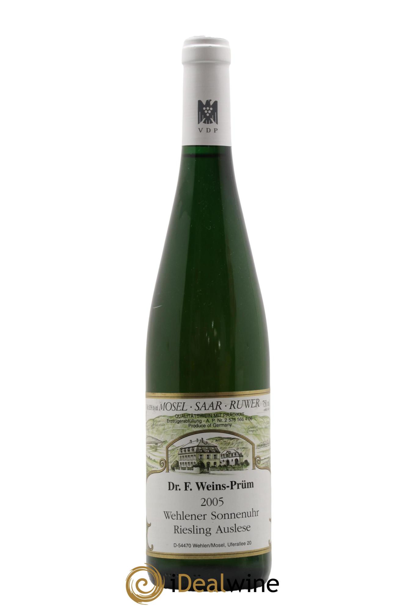 Allemagne Mosel-Saar Riesling Wehlener Sonnenuhr Auslese Dr. F. Weins-Prüm 2005 - Posten von 1 Flasche - 0