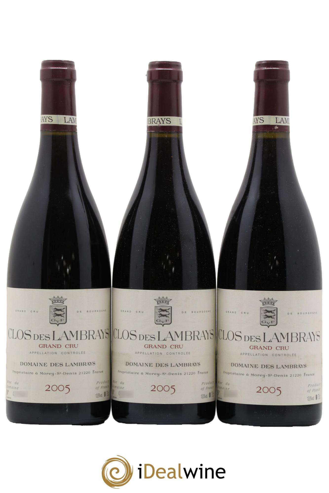 Clos des Lambrays Grand Cru Domaine des Lambrays 2005 - Lot de 3 bouteilles - 0