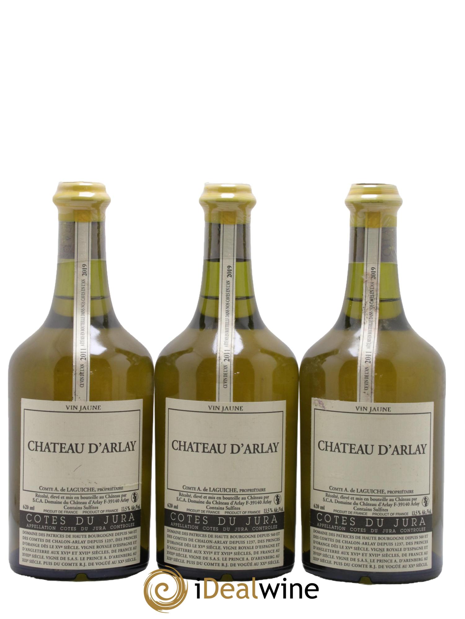 Côtes du Jura Vin jaune Château d'Arlay 2011 - Lotto di 3 clavelin - 0