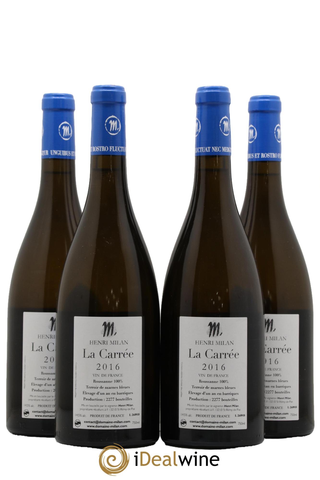 Vin de France La Carrée Henri Milan 2016 - Posten von 4 Flaschen - 1