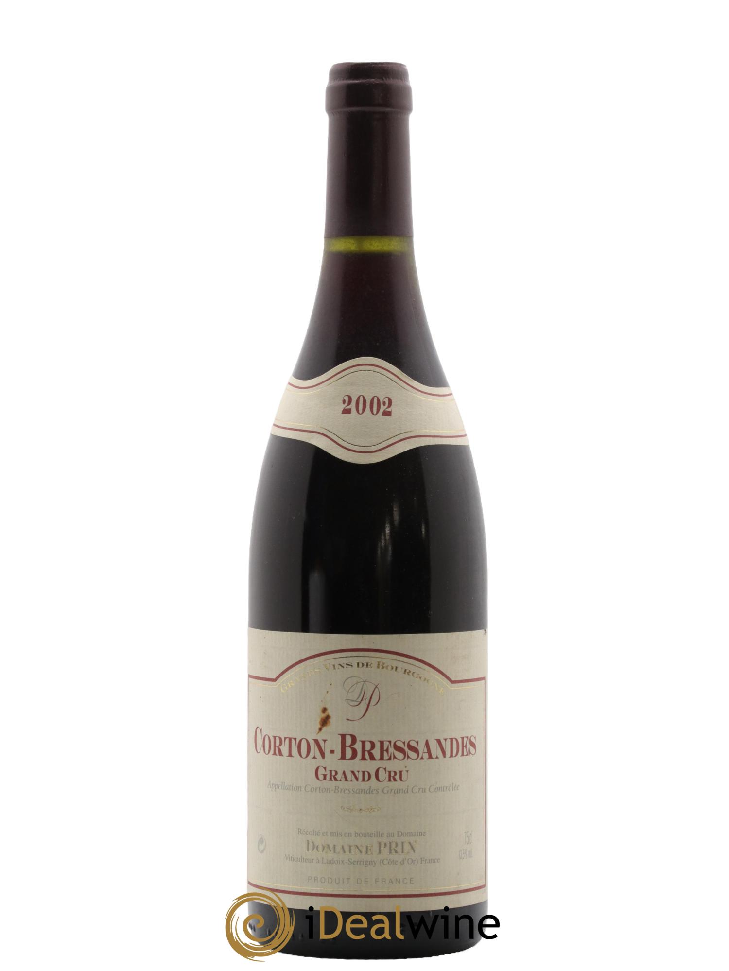 Corton Grand Cru Bressandes Domaine PRIN 2002 - Lot de 1 bouteille - 0