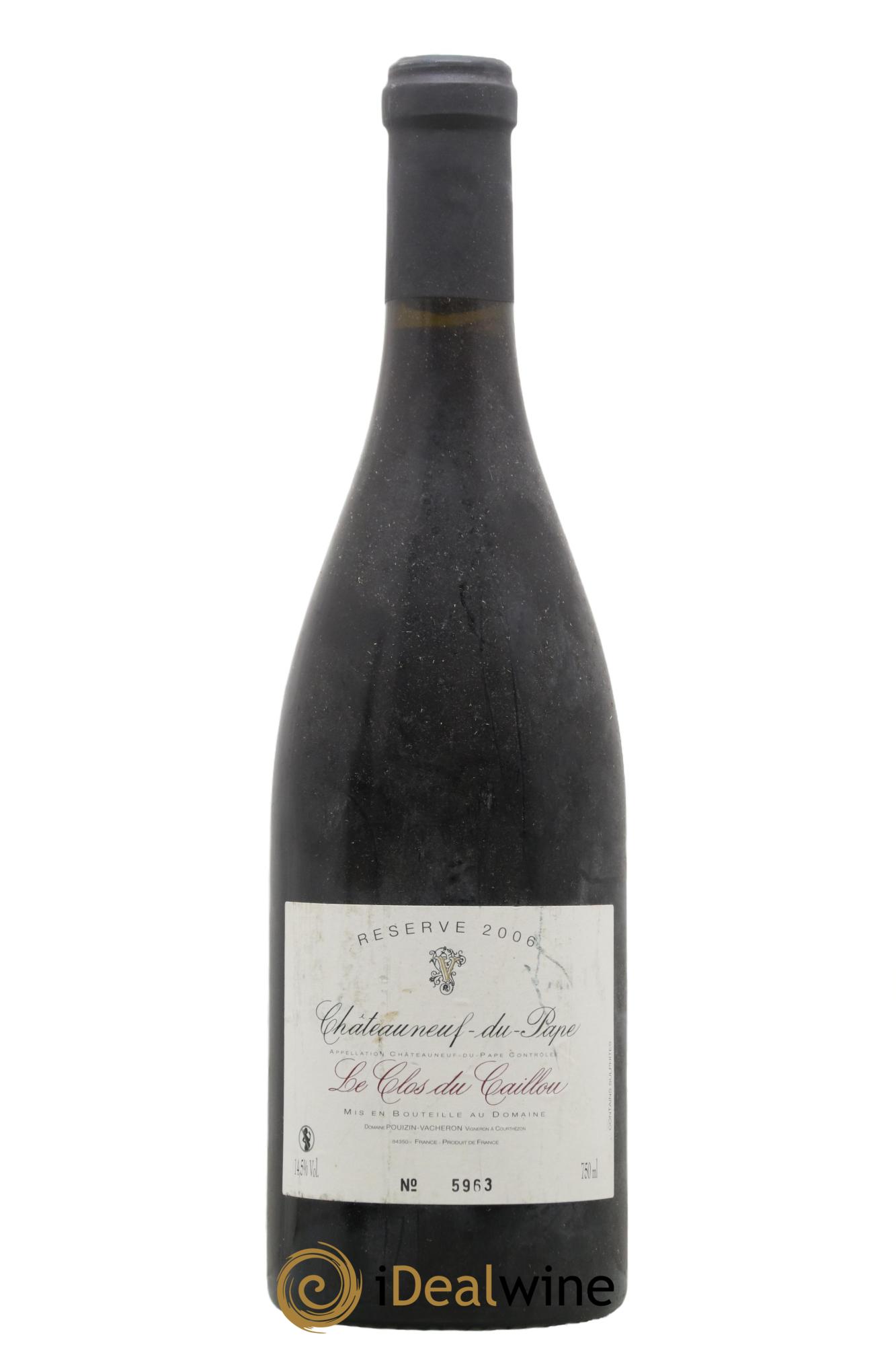 Châteauneuf-du-Pape Domaine Le Clos du Caillou Réserve Sylvie Vacheron 2006 - Lot de 1 bouteille - 0