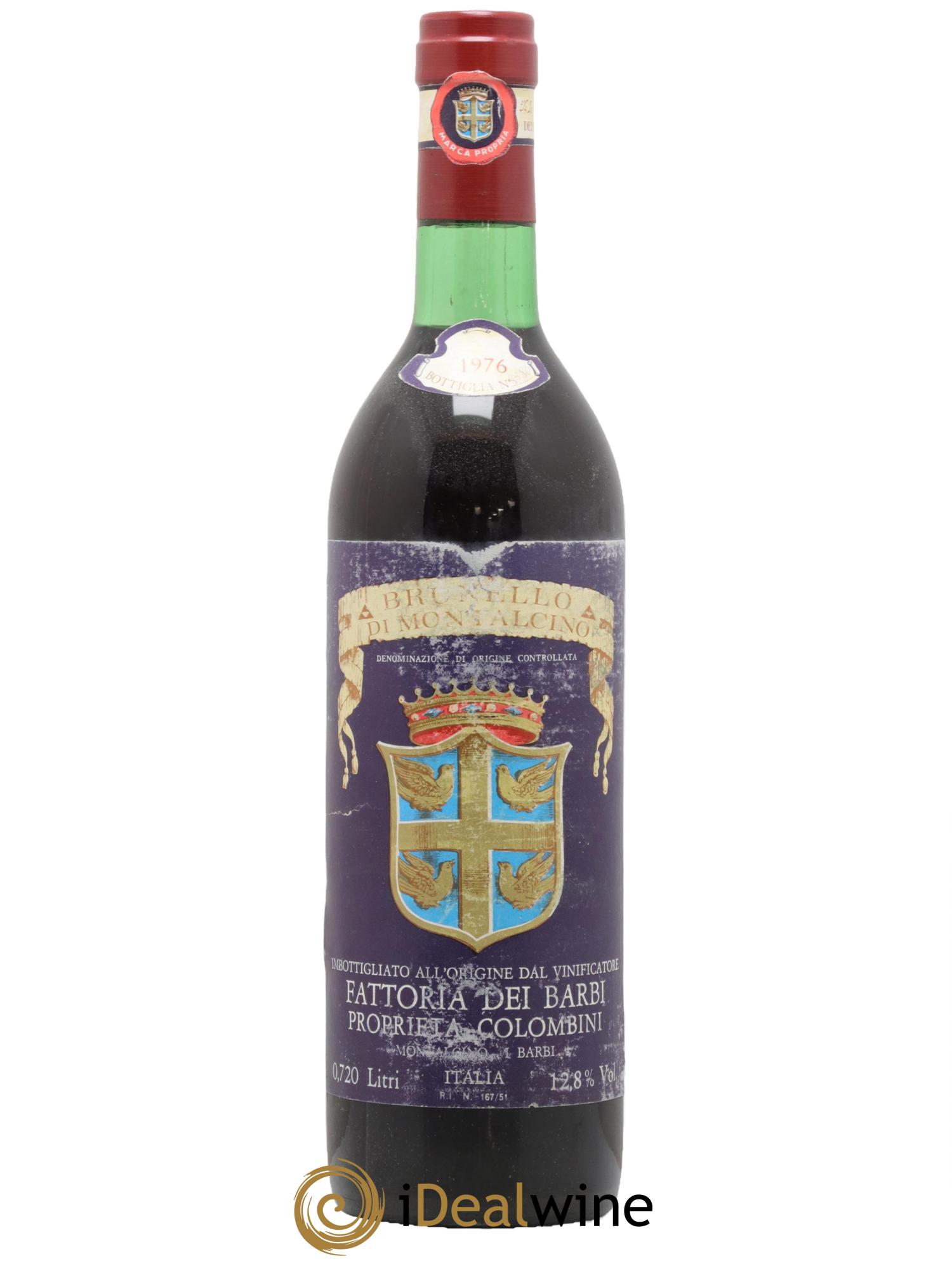 Brunello di Montalcino DOCG Fattoria dei Barbi 1976 - Lotto di 1 bottiglia - 0