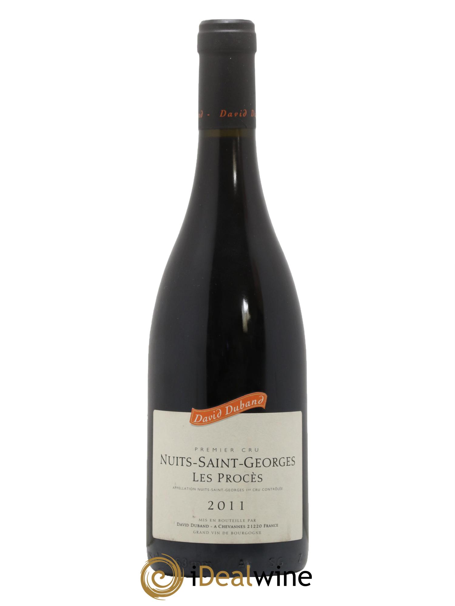 Nuits Saint-Georges 1er Cru Les Procès David Duband (Domaine) 2011 - Posten von 1 Flasche - 0