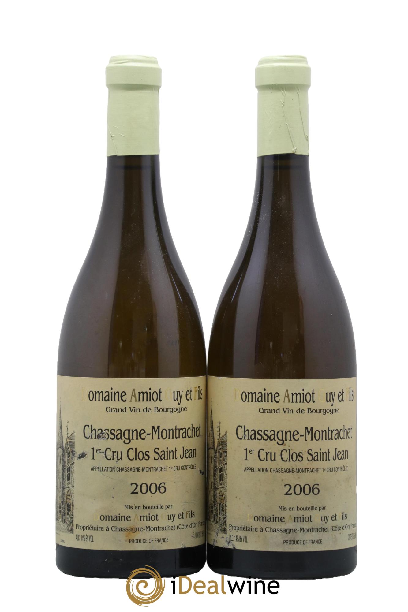 Chassagne-Montrachet 1er Cru Clos Saint Jean - Guy Amiot & Fils 2006 - Lotto di 2 bottiglie - 0