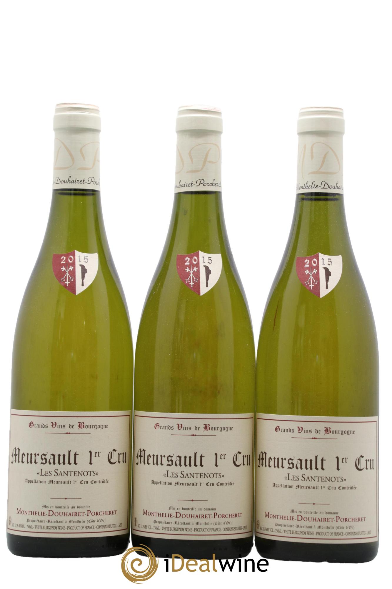 Meursault 1er Cru Santenots Domaine Douhairet Porcheret 2015 - Lot of 3 bottles - 0