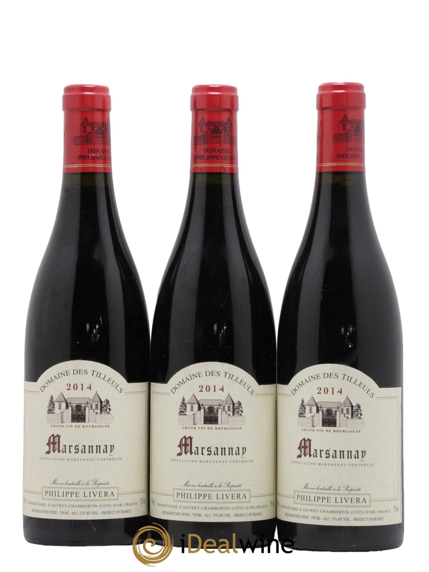 Marsannay Tilleuls (Domaine des) - Philippe Livera 2014 - Lot of 3 bottles - 0