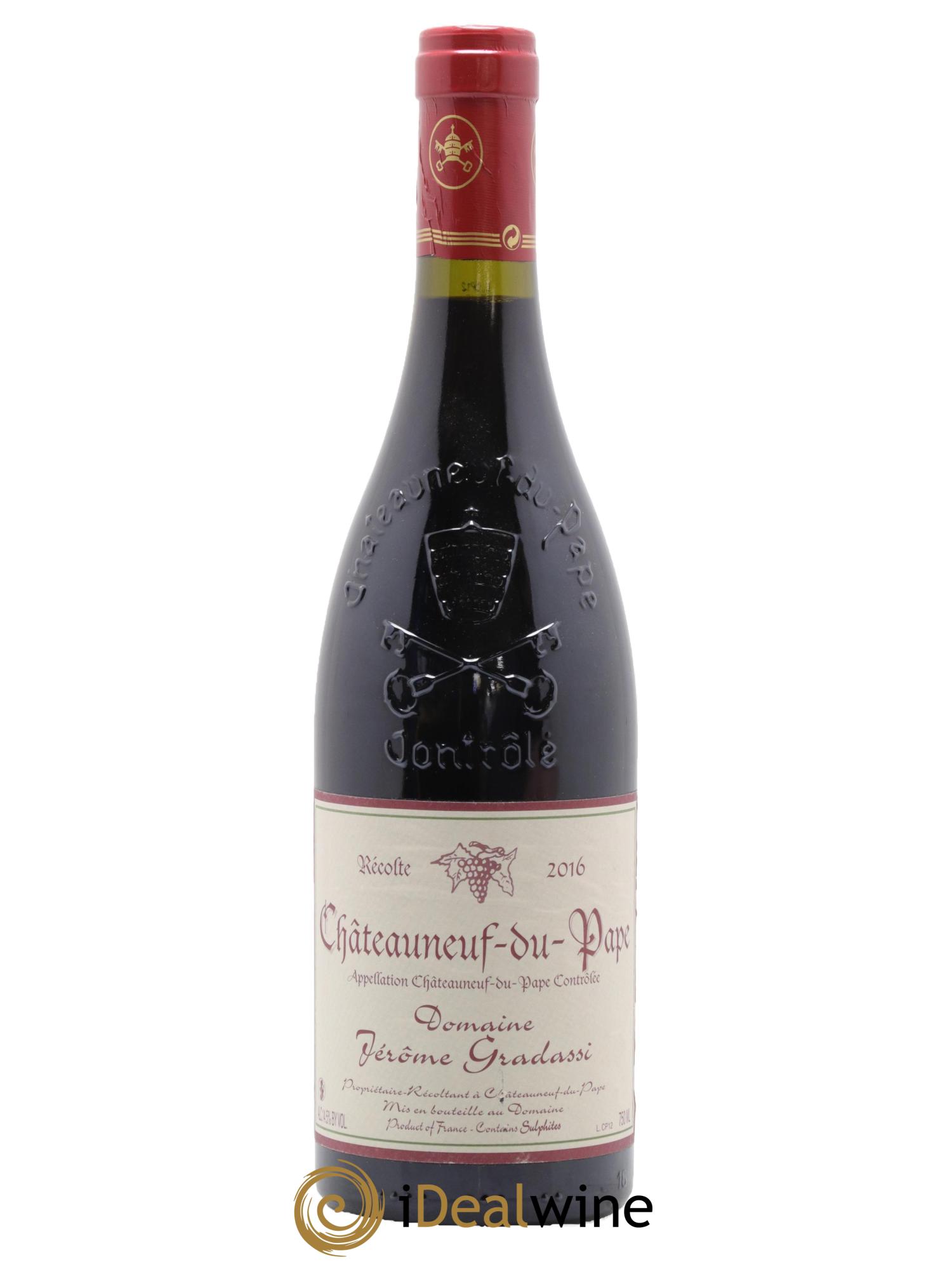 Châteauneuf-du-Pape Jérôme Gradassi 2016 - Posten von 1 Flasche - 0