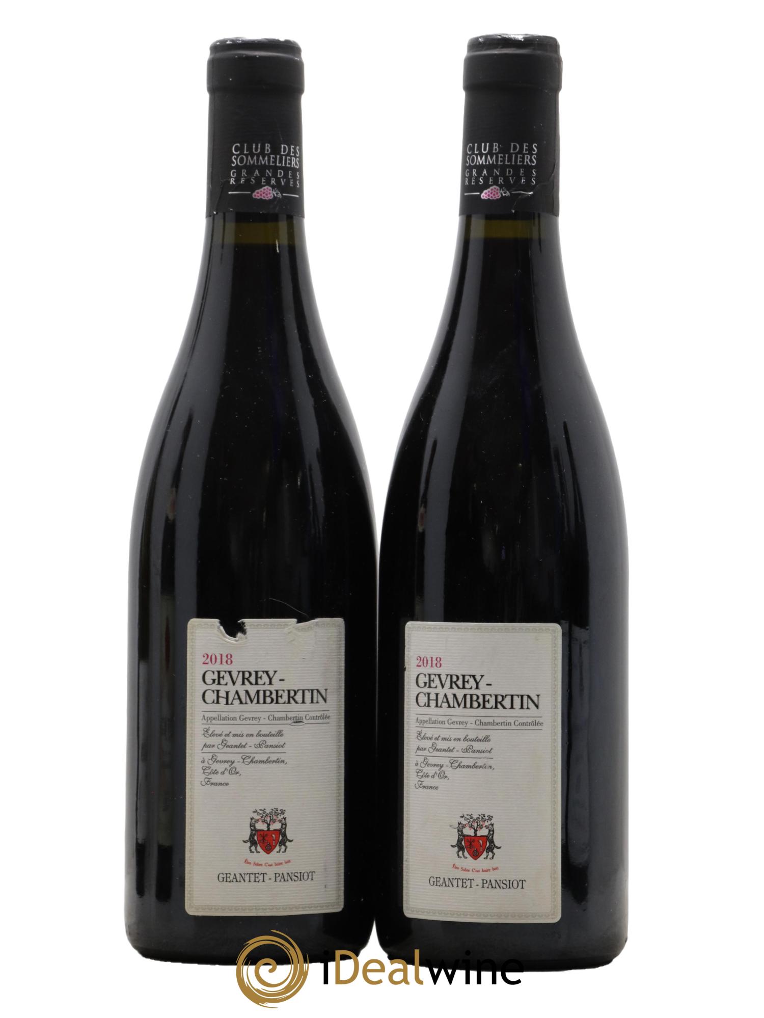 Gevrey-Chambertin Domaine Geantet-Pansiot Club des Sommeliers 2018 - Lot of 2 bottles - 0