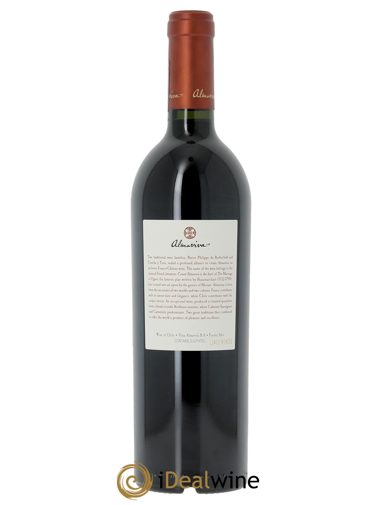 Chili Almaviva Baron P. de Rothschild Concha y Toro (OWC if 6 bts) 2022 - Lot of 1 bottle - 1