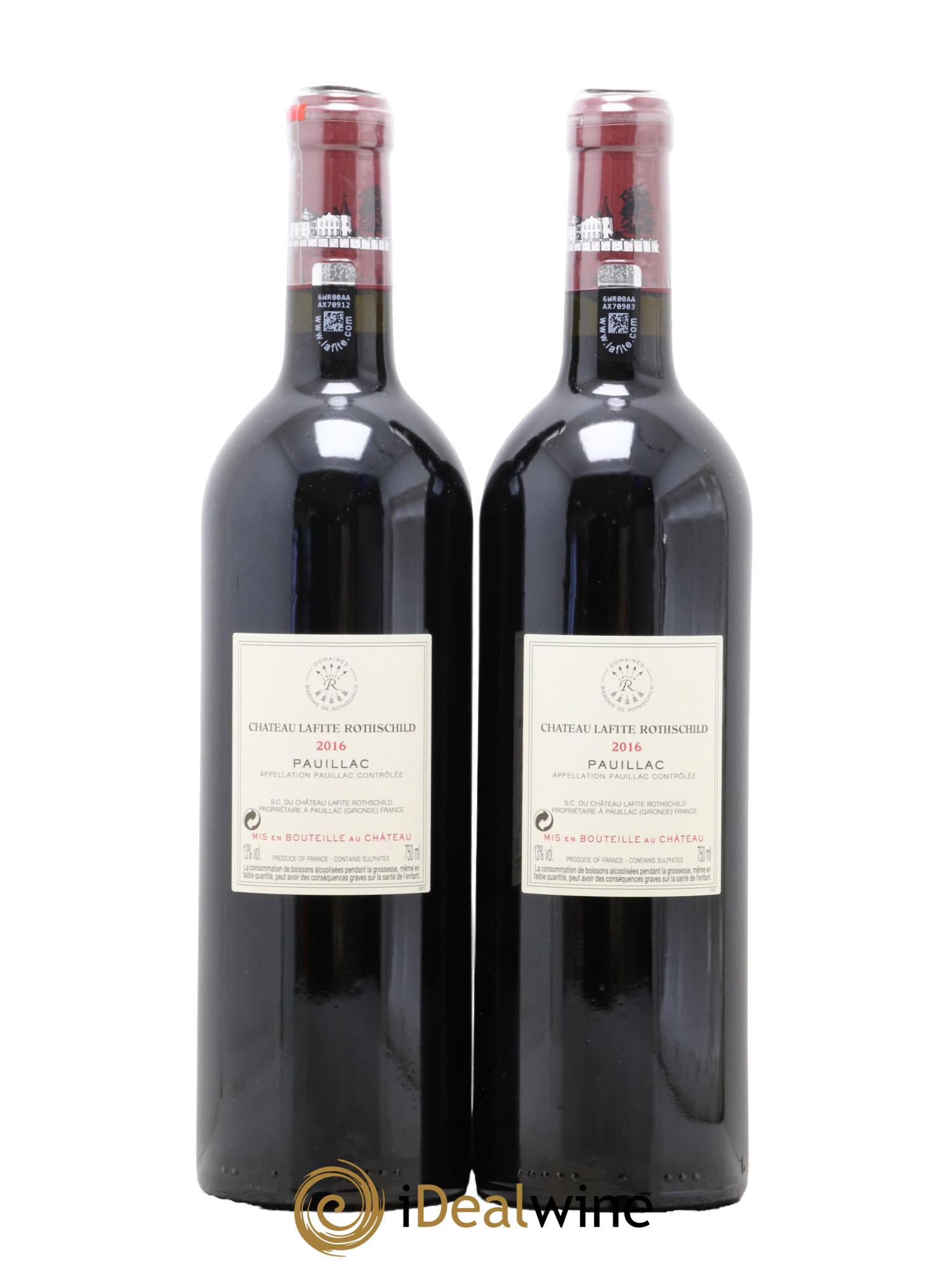 Château Lafite Rothschild 1er Grand Cru Classé 2016 - Lotto di 2 bottiglie - 1