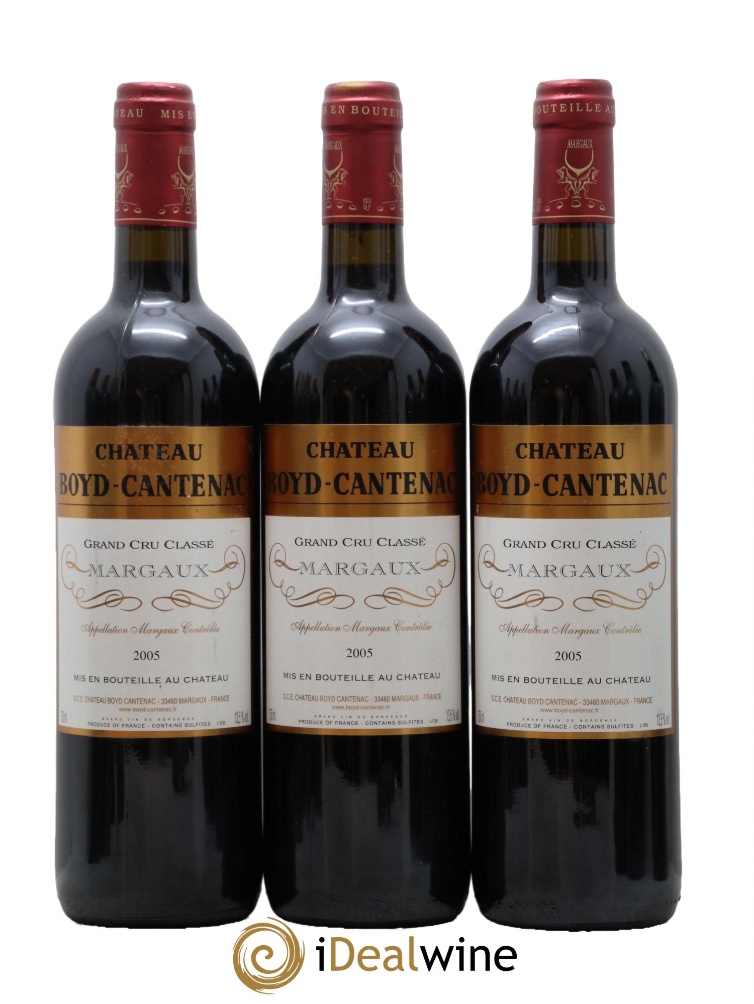 Château Boyd Cantenac 3ème Grand Cru Classé 2005 - Lot of 3 bottles - 0