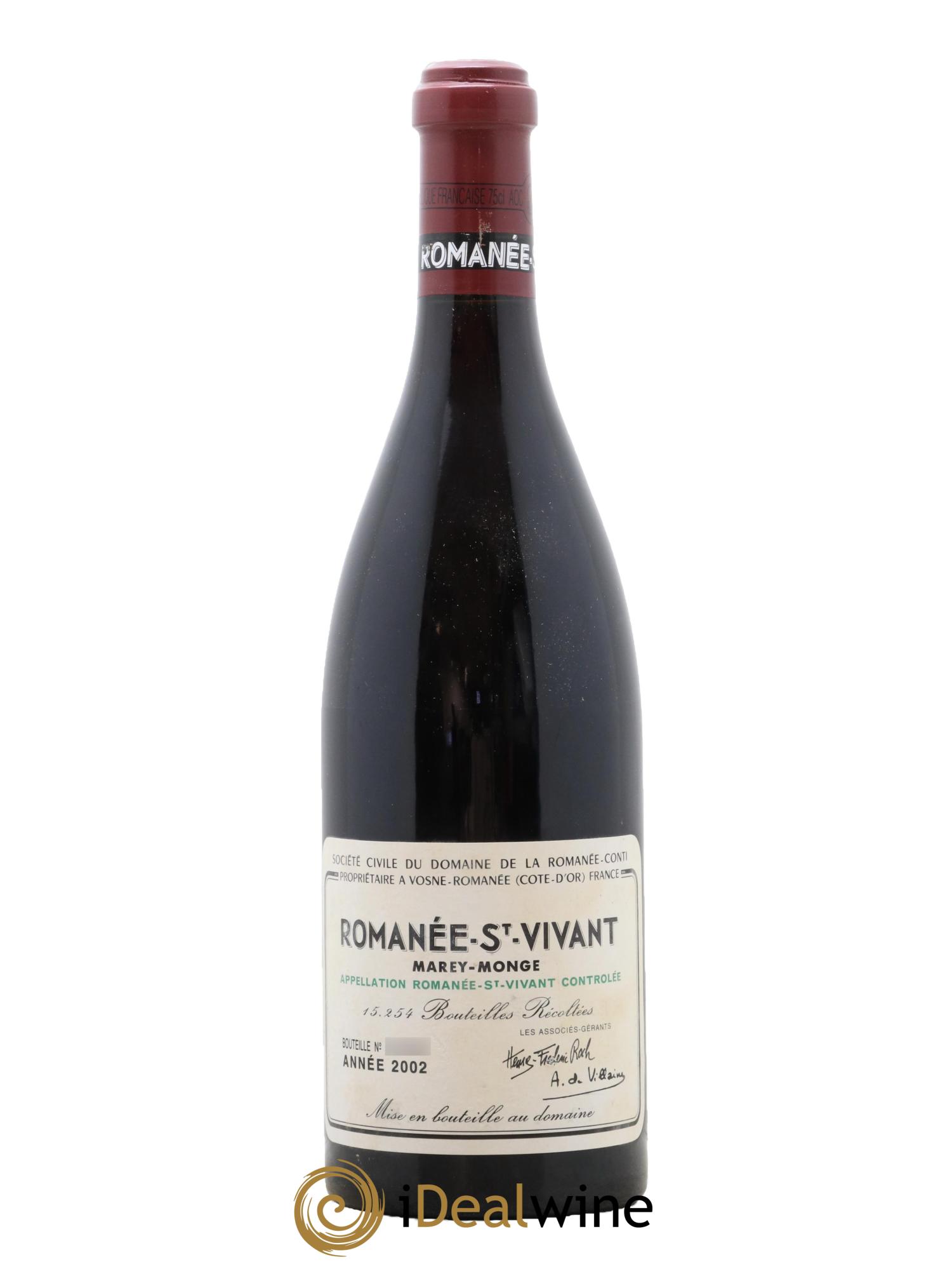 Romanée-Saint-Vivant Grand Cru Domaine de la Romanée-Conti 2002 - Lot de 1 bouteille - 0