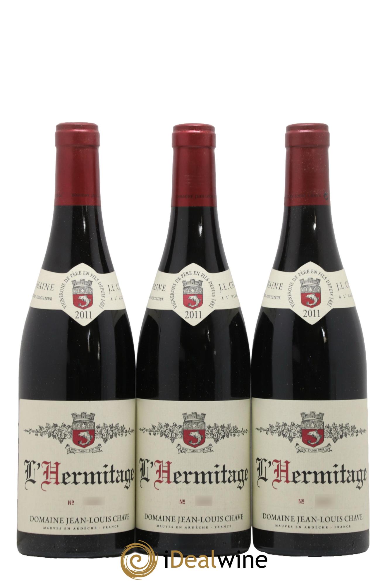 Hermitage Jean-Louis Chave 2011 - Posten von 3 Flaschen - 0