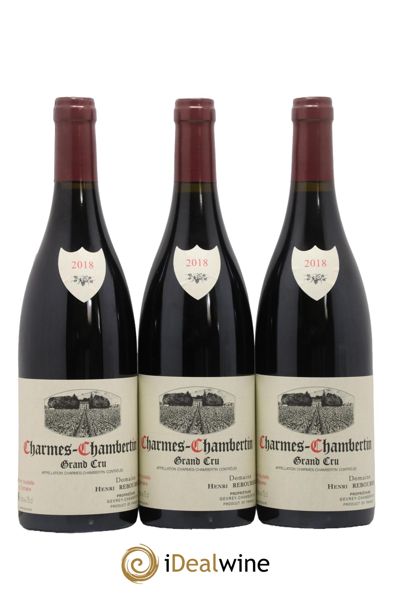 Charmes-Chambertin Grand Cru Henri Rebourseau 2018 - Lot de 3 bouteilles - 0