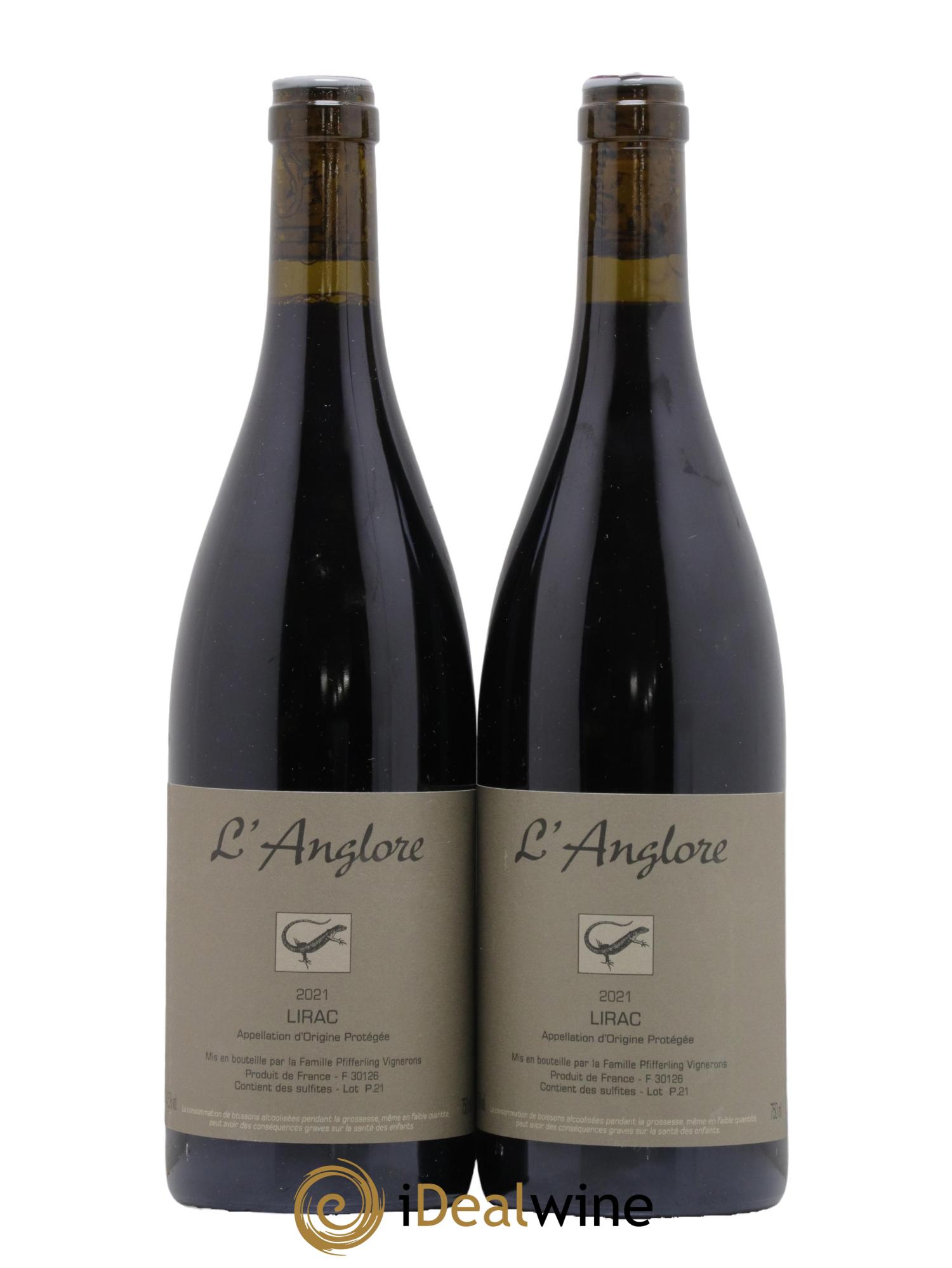 Lirac L'Anglore  2021 - Lot of 2 bottles - 0