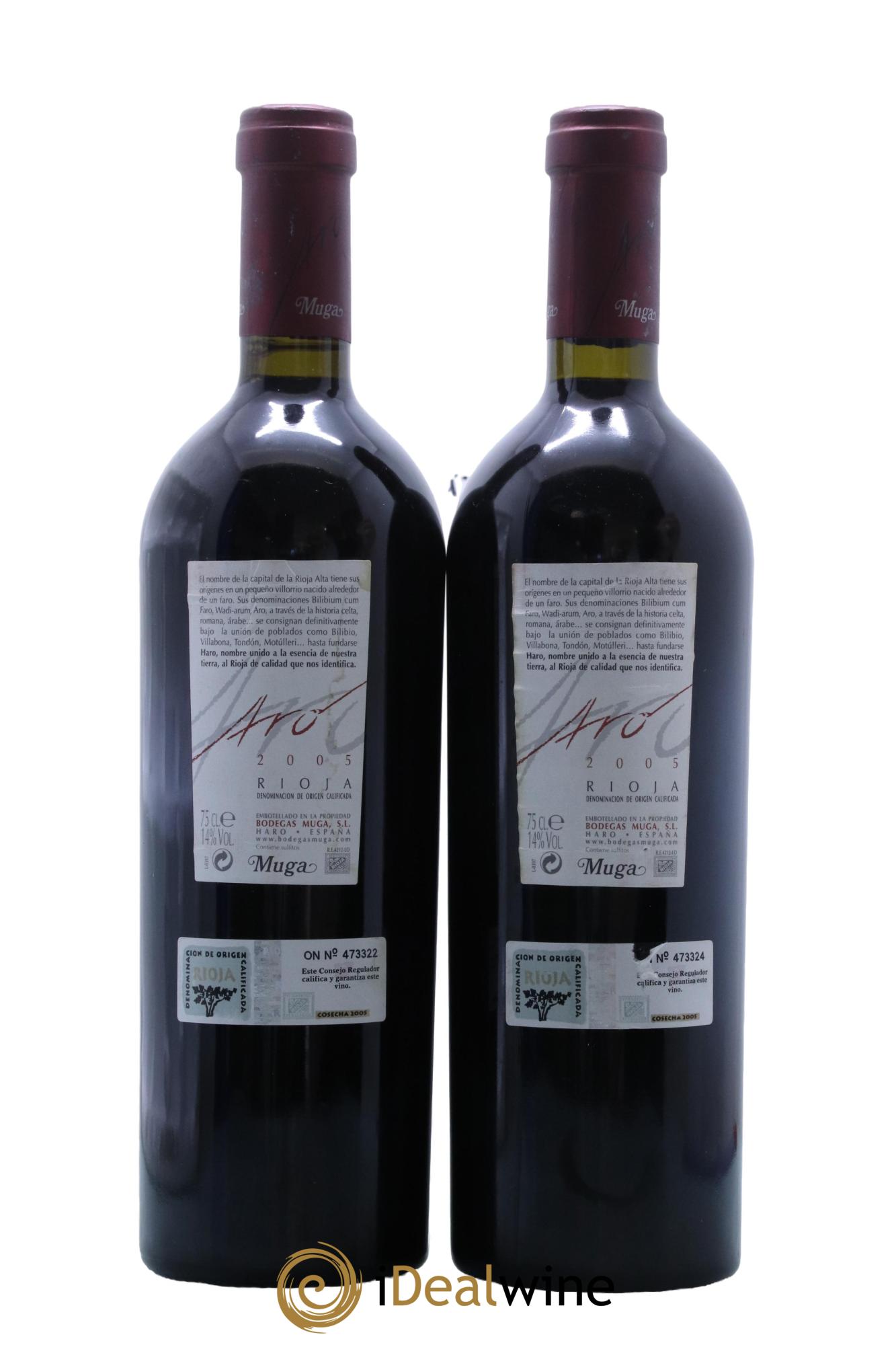 Rioja DOCA Aro Muga 2005 - Lot de 2 bouteilles - 1