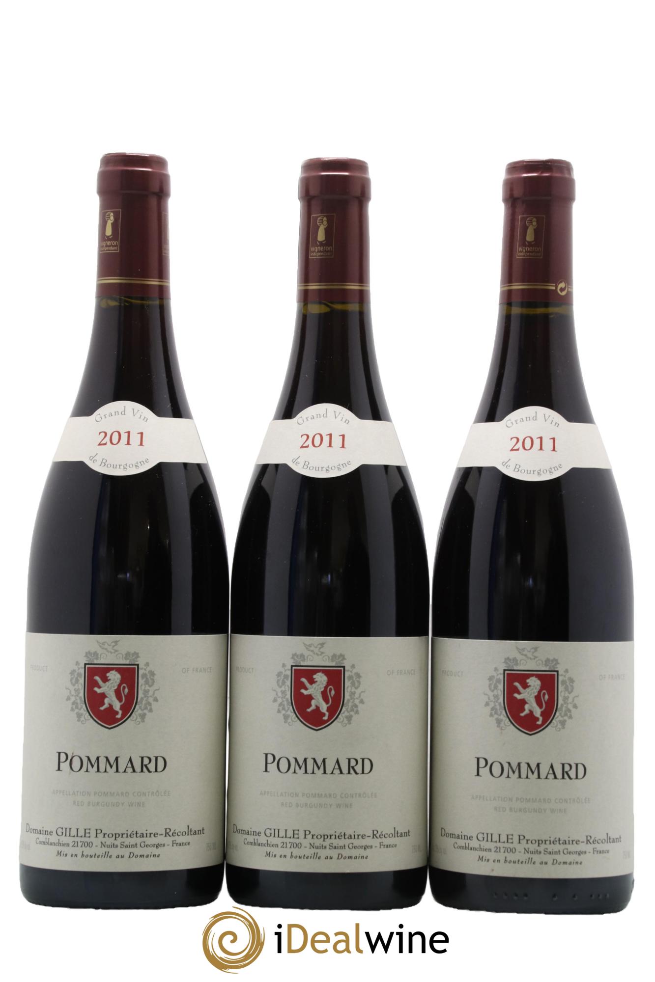 Pommard Domaine Gille 2011 - Lot of 3 bottles - 0