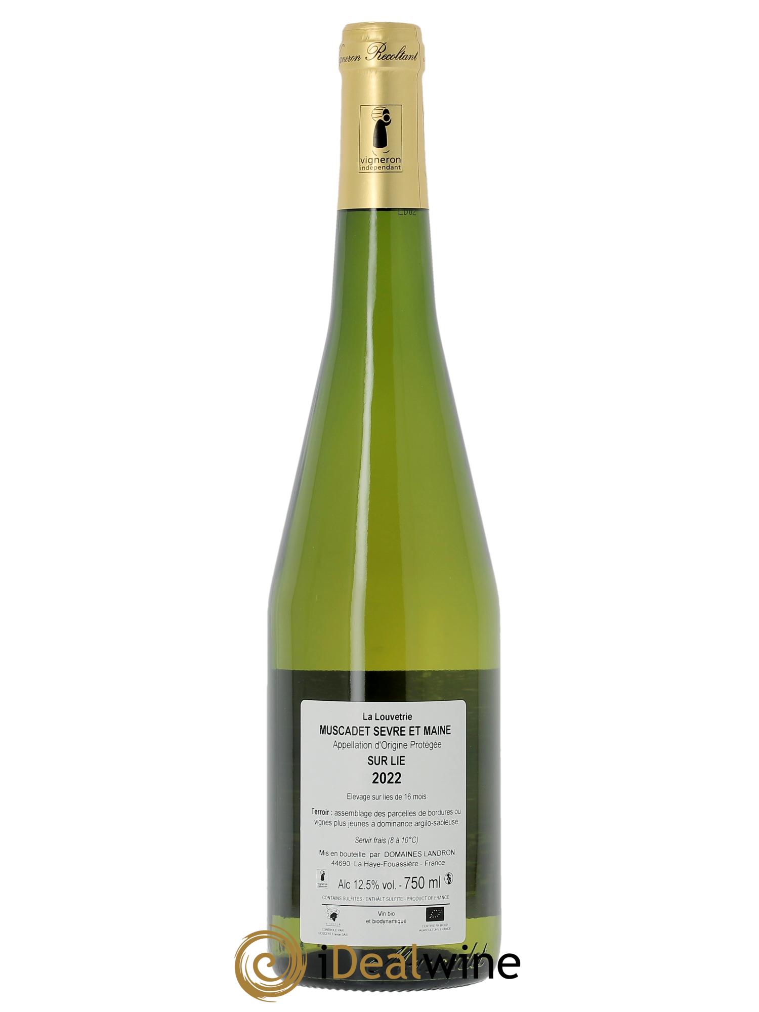 Muscadet-Sèvre-et-Maine La Louvetrie Jo Landron  2022 - Lot of 1 bottle - 1