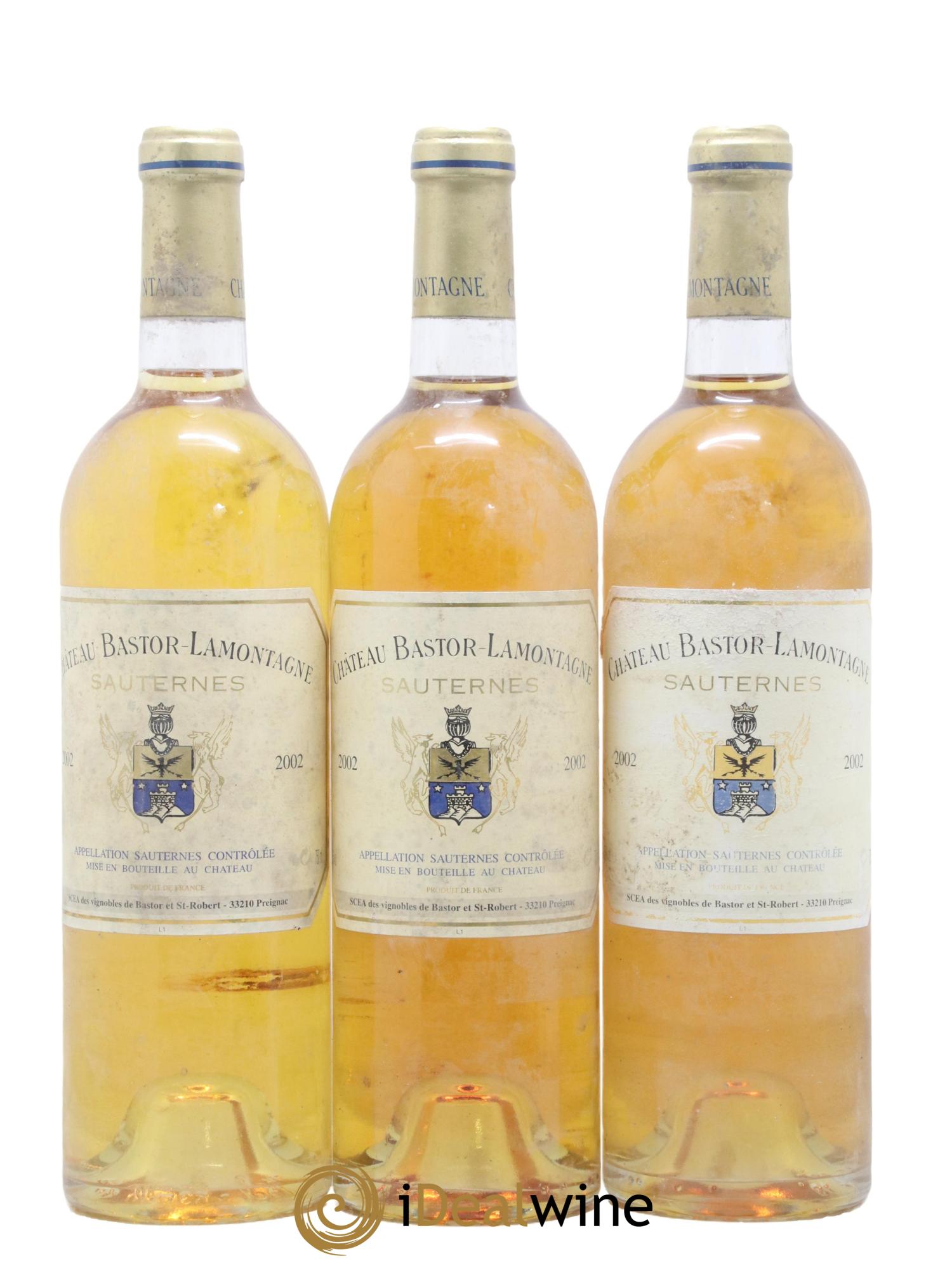 Château Bastor Lamontagne 2002 - Lot of 3 bottles - 0