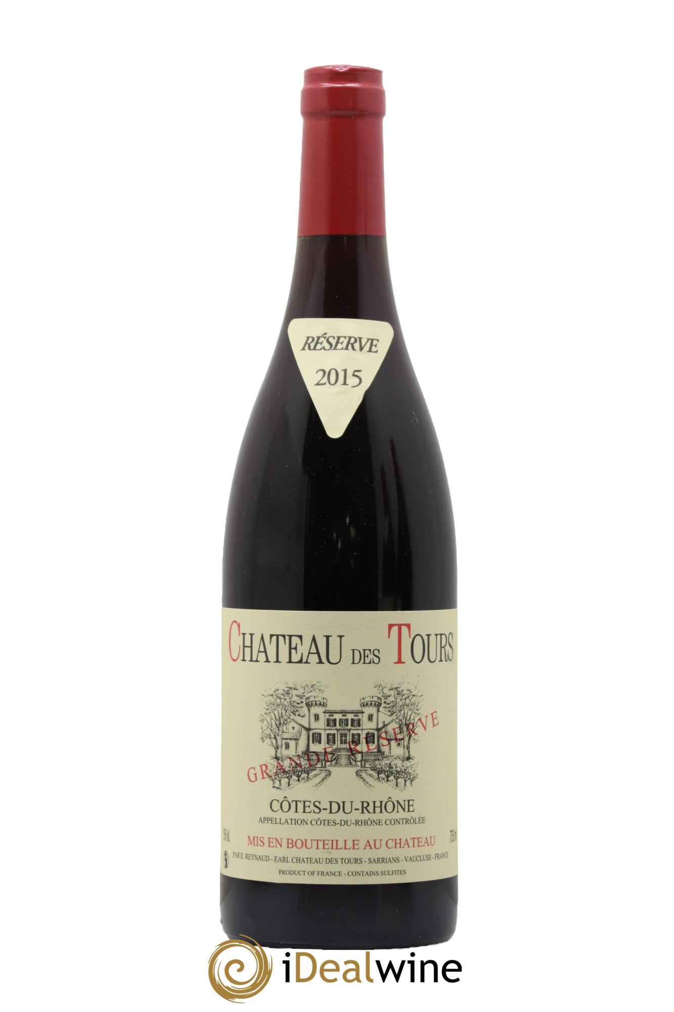 Côtes du Rhône Château des Tours Grande Réserve Emmanuel Reynaud 2015 - Lot de 1 bouteille - 0