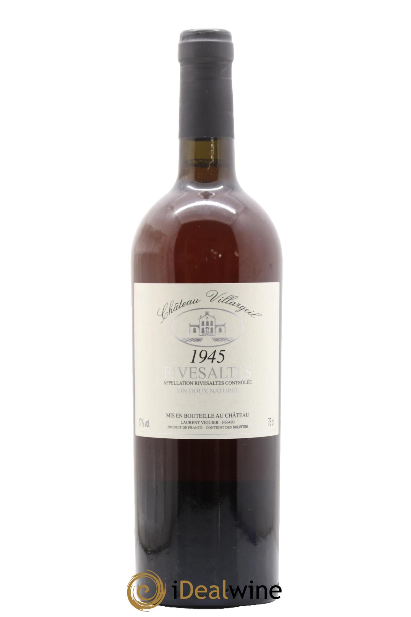 Rivesaltes Château Villargeil  1945 - Posten von 1 Flasche - 0