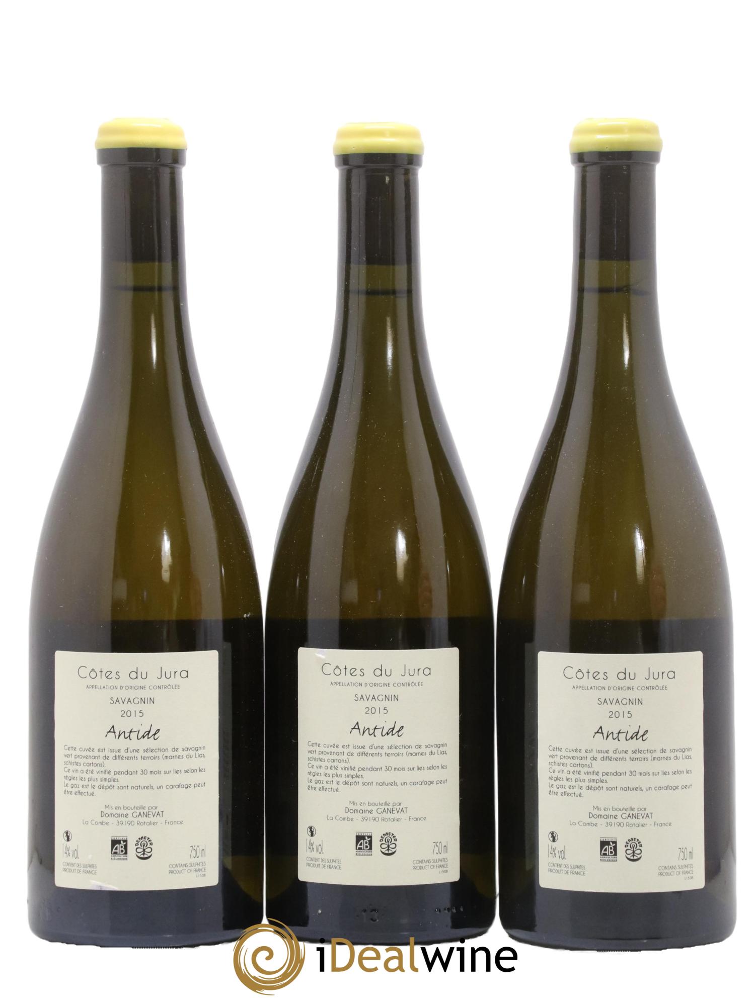 Côtes du Jura Savagnin Antide Jean-François Ganevat (Domaine) 2015 - Lot of 3 bottles - 1