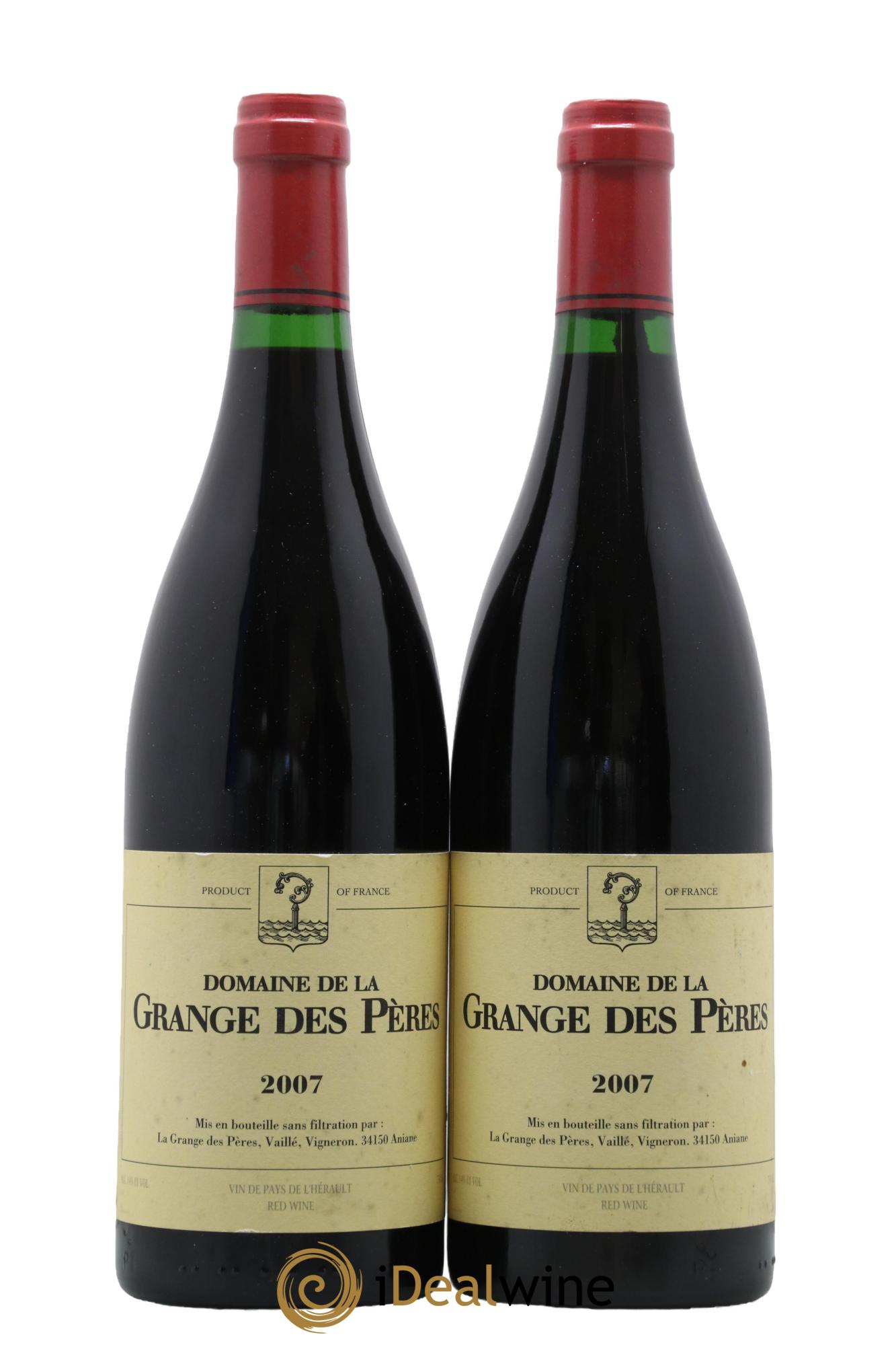 IGP Pays d'Hérault Grange des Pères Laurent Vaillé 2007 - Lot de 2 bouteilles - 0