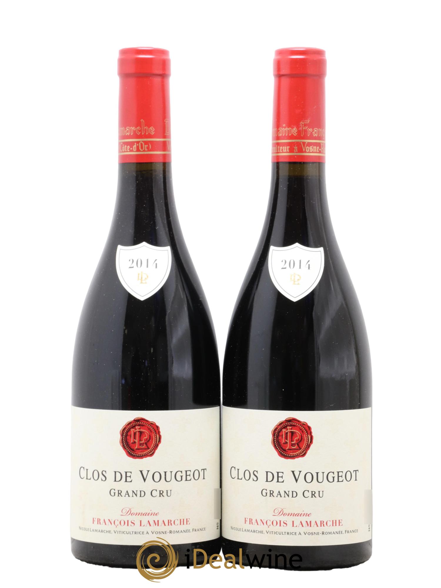 Clos de Vougeot Grand Cru Lamarche (Domaine) 2014 - Lot de 2 bouteilles - 0