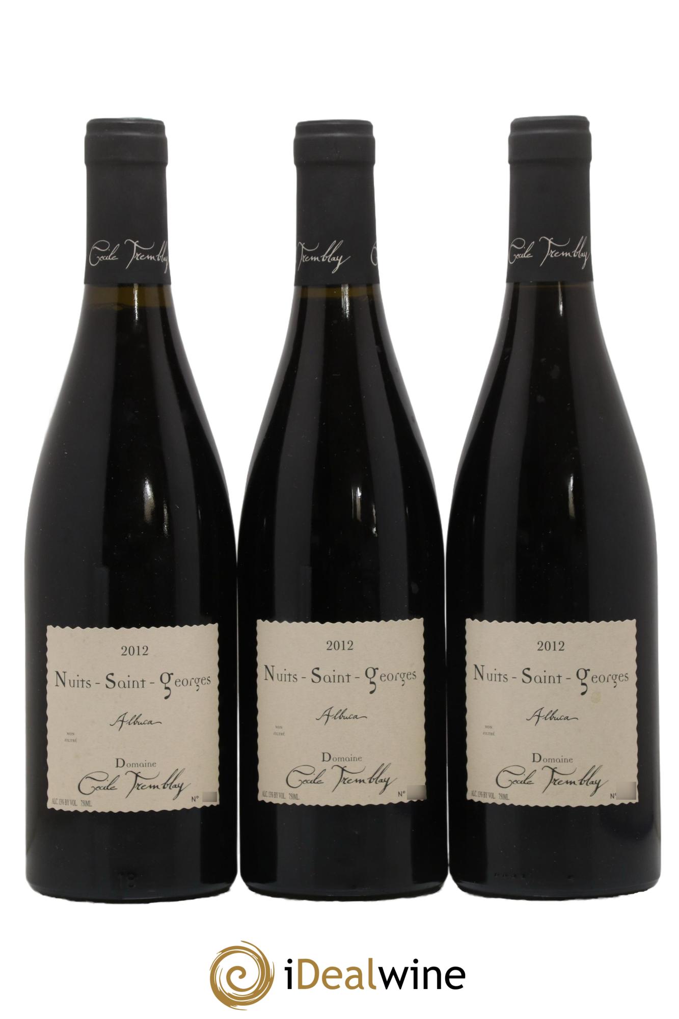 Nuits Saint-Georges Albuca Cécile Tremblay  2012 - Lot of 3 bottles - 0