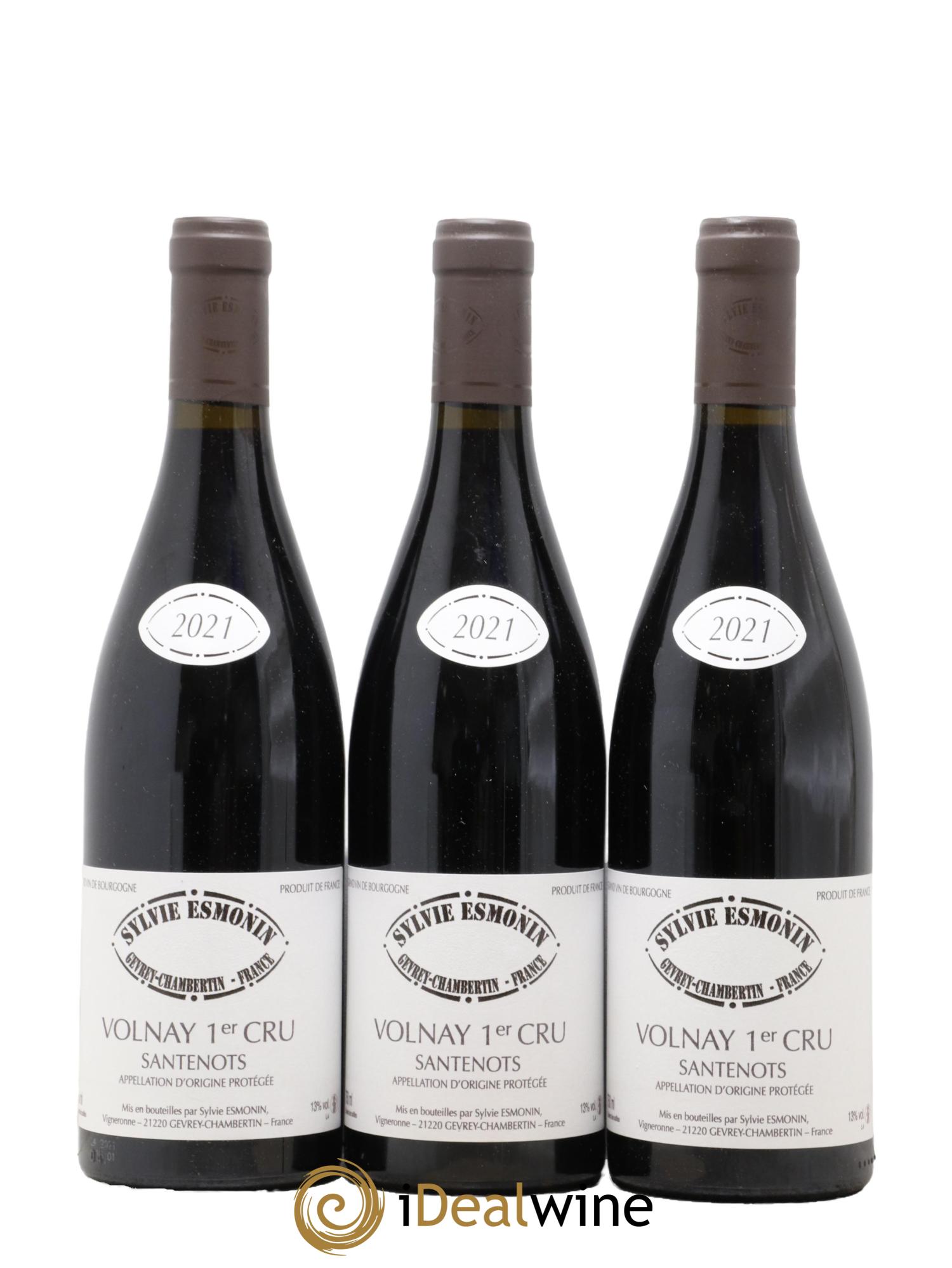 Volnay 1er Cru Santenots Sylvie Esmonin 2021 - Lot de 3 bouteilles - 0