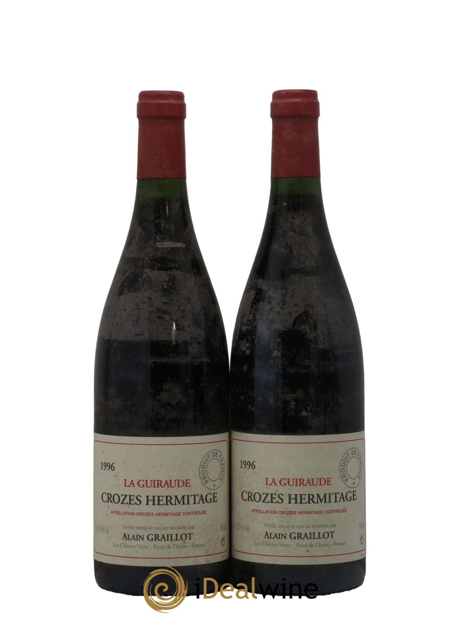 Crozes-Hermitage La Guiraude Domaine Graillot 1996 - Lotto di 2 bottiglie - 0