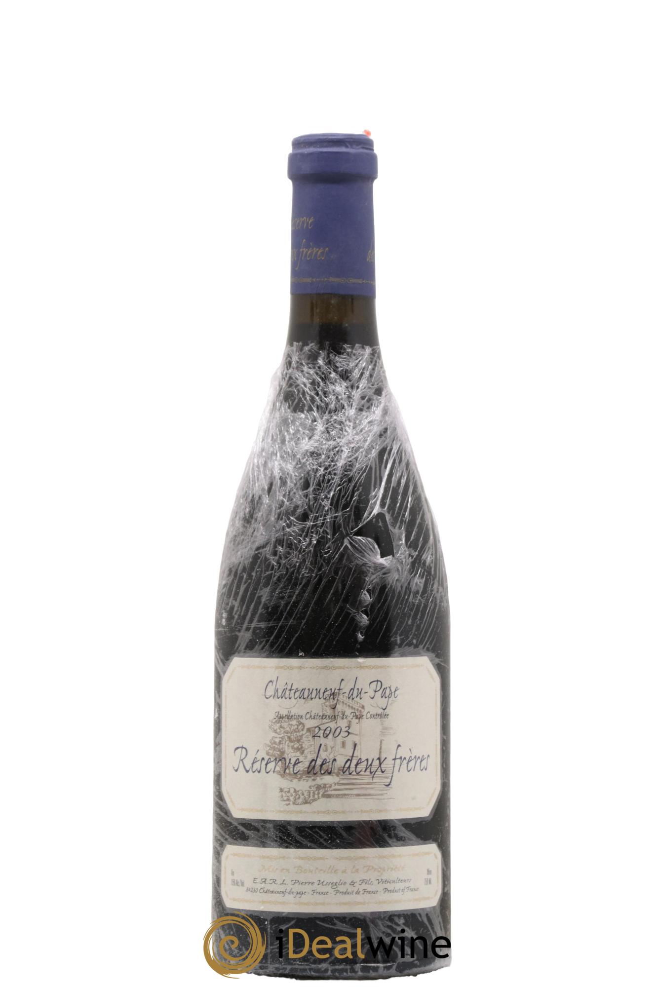 Châteauneuf-du-Pape Réserve des 2 frères Pierre Usseglio & Fils 2003 - Lot de 1 bouteille - 0