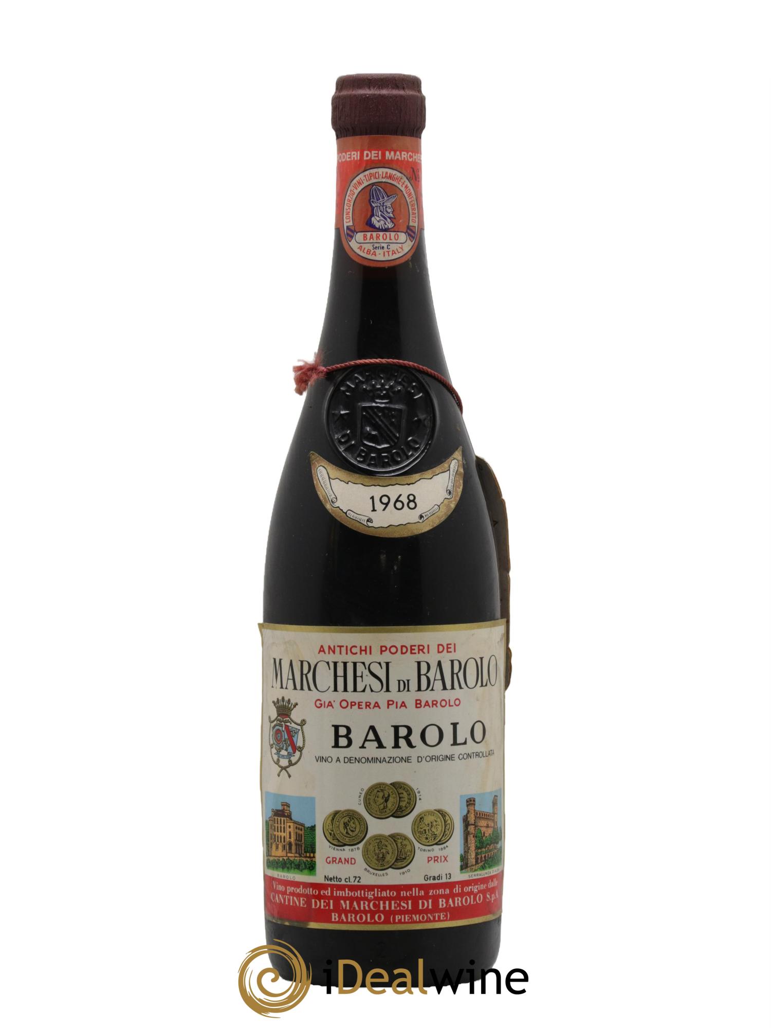 Barolo DOCG Marchesi di Barolo 1968 - Lotto di 1 bottiglia - 0