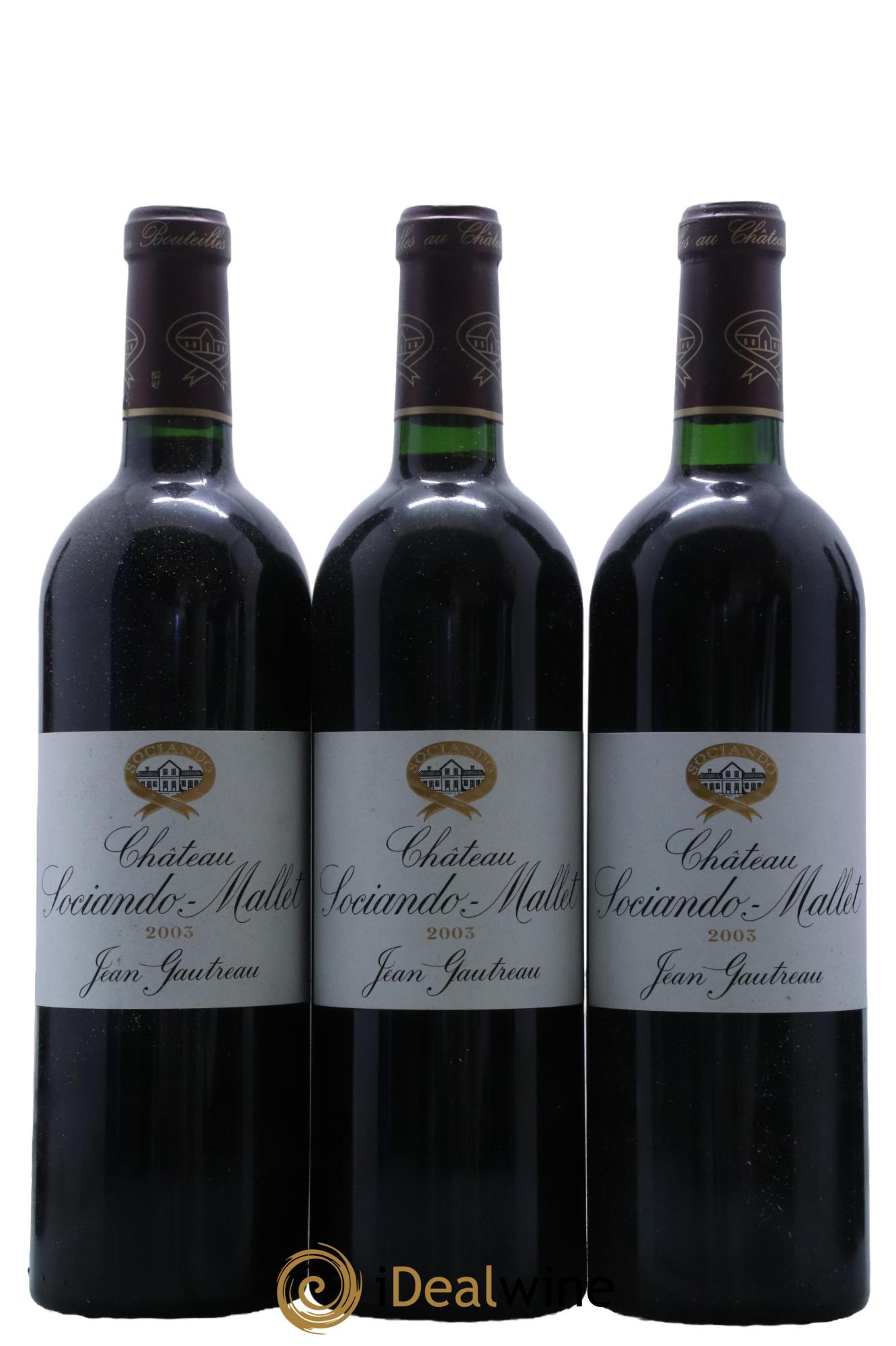 Château Sociando Mallet  2003 - Lot of 12 bottles - 3