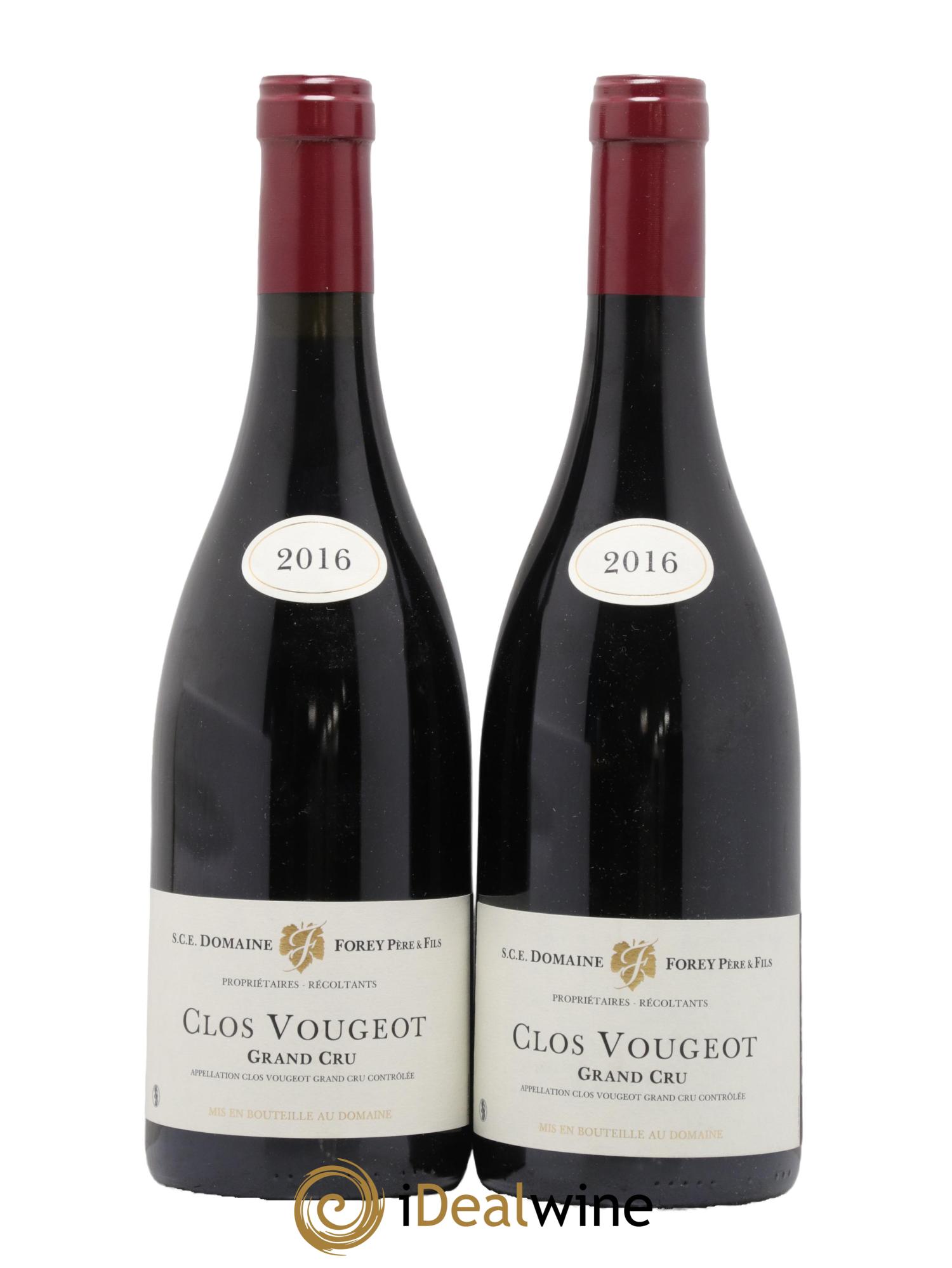 Clos de Vougeot Grand Cru Forey Père et Fils (Domaine) 2016 - Lotto di 2 bottiglie - 0