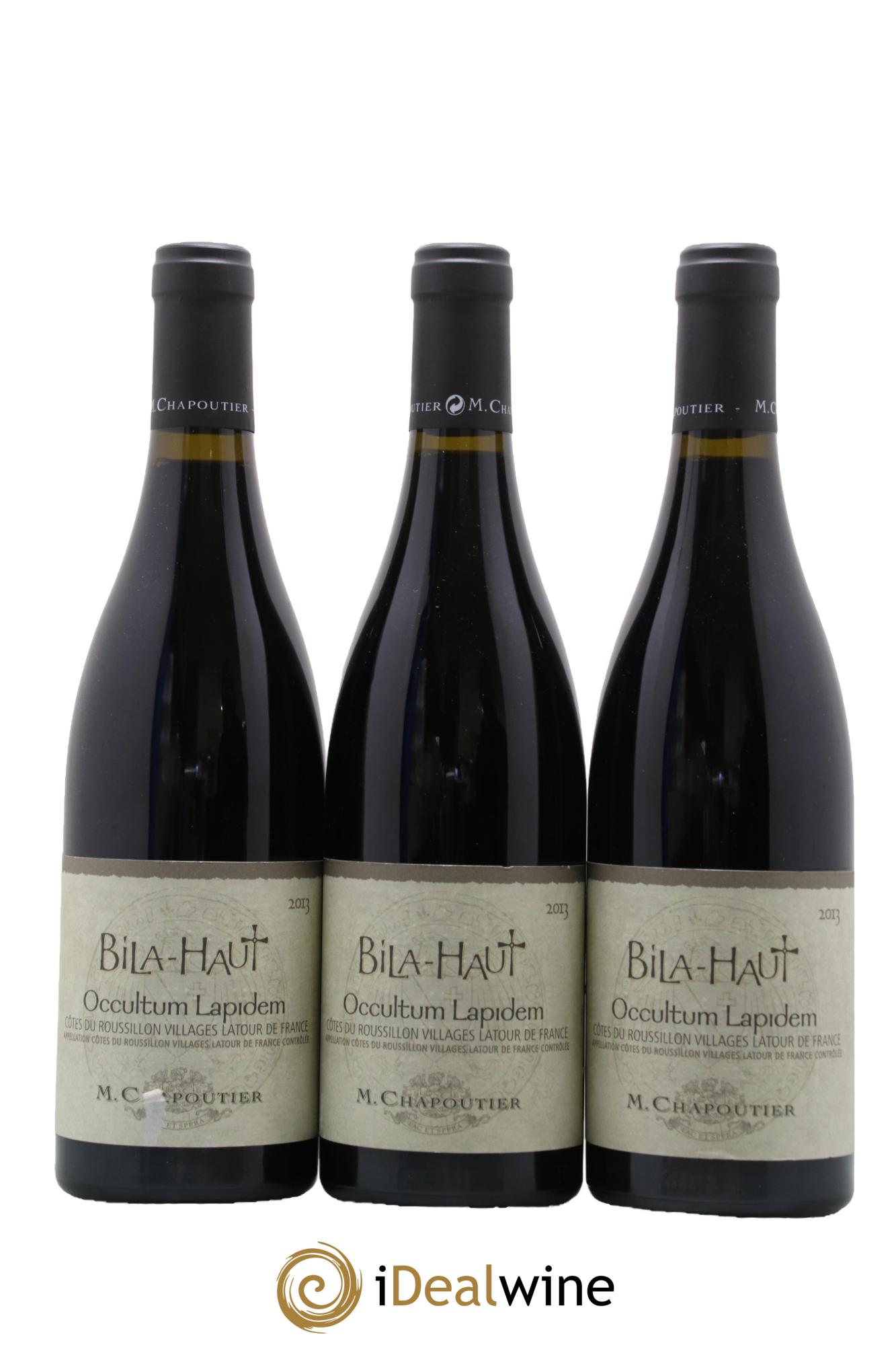 Côtes du Roussillon Villages Latour de France Bila-Haut (Domaine) Occultum Lapidem Chapoutier 2013 - Lot de 3 bouteilles - 0