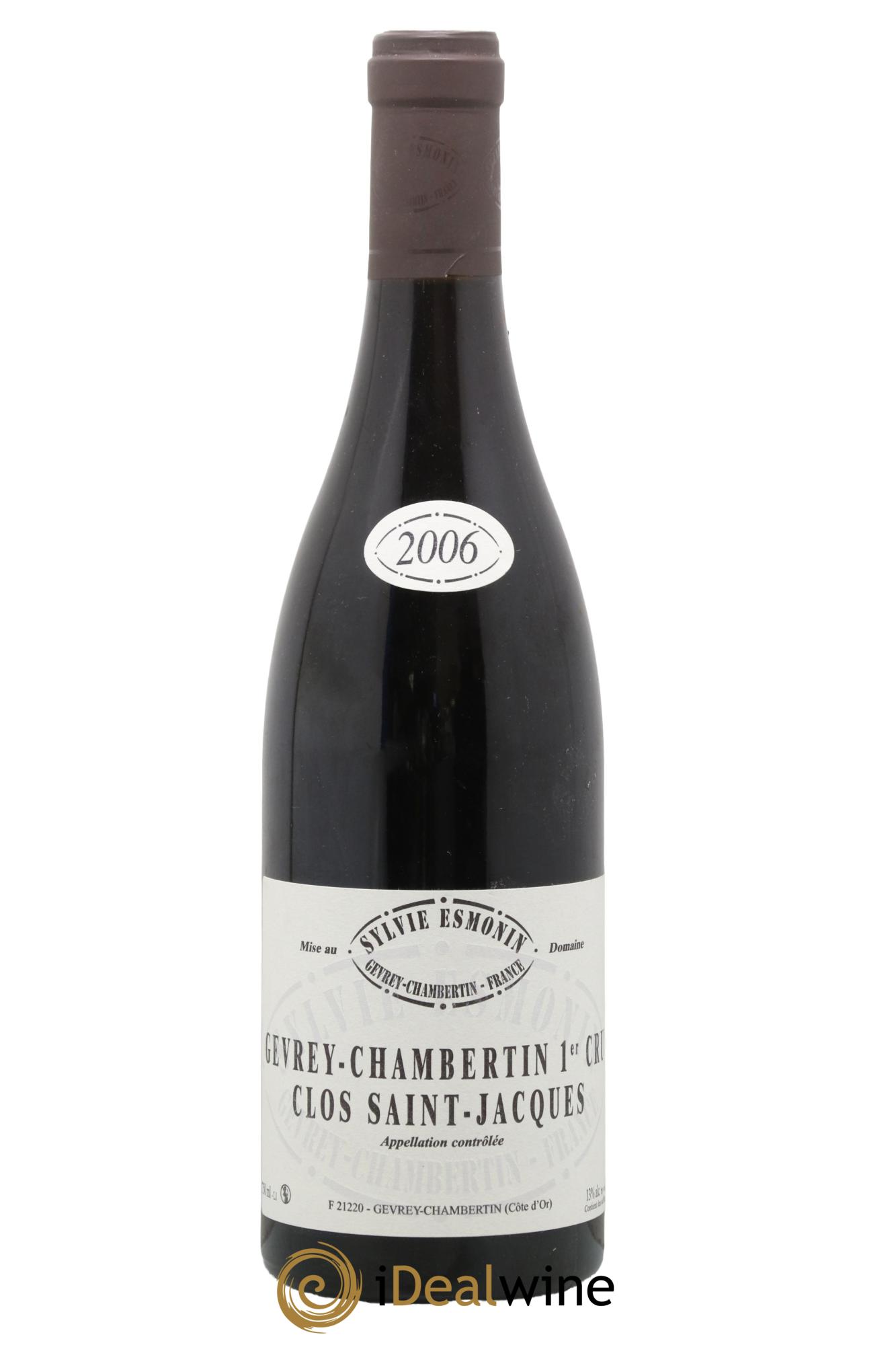 Gevrey-Chambertin 1er Cru Clos Saint Jacques Sylvie Esmonin 2006 - Lot de 1 bouteille - 0