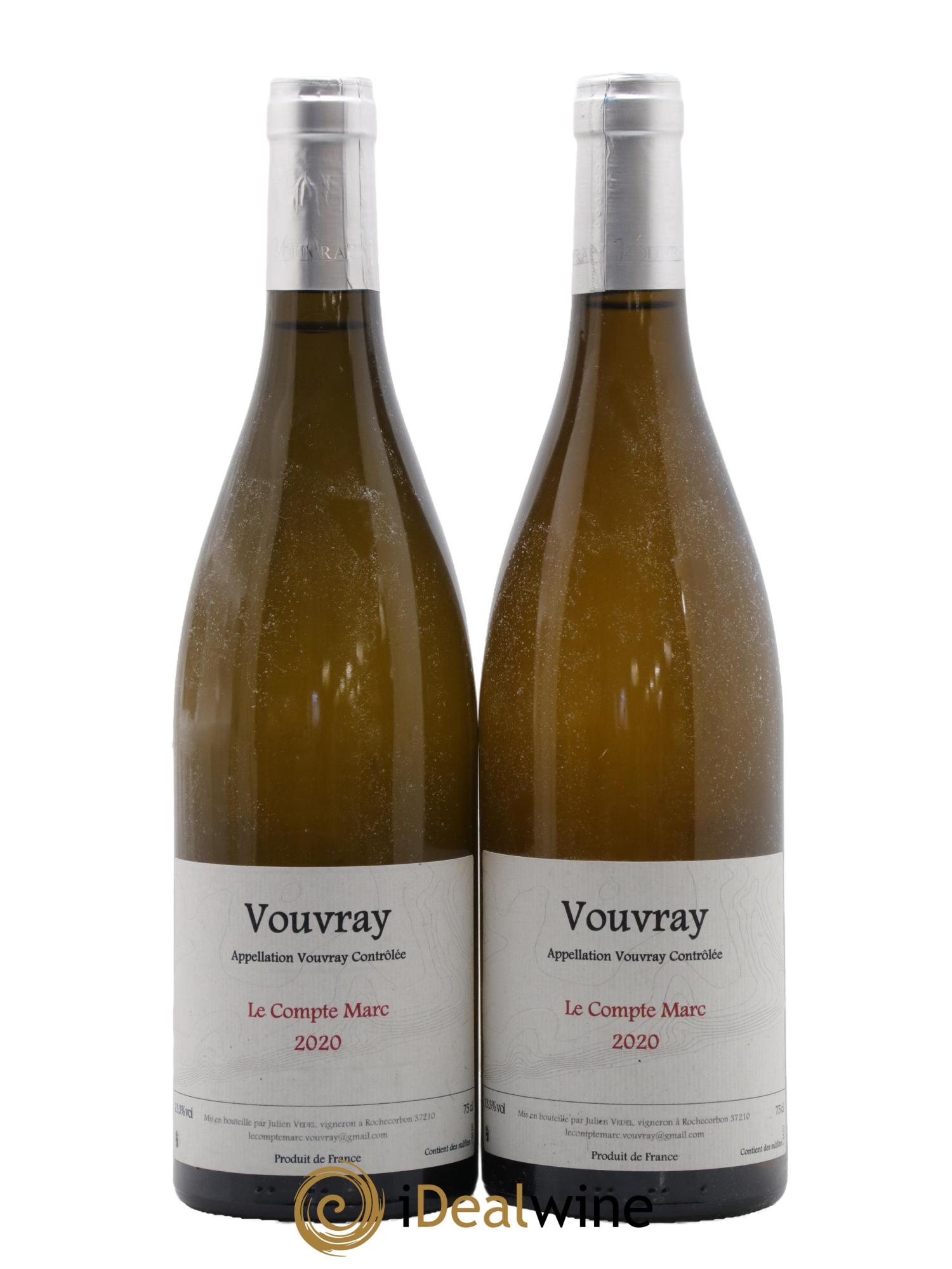 Vouvray Le Compte Marc Julien Vedel 2020 - Lot of 2 bottles - 0